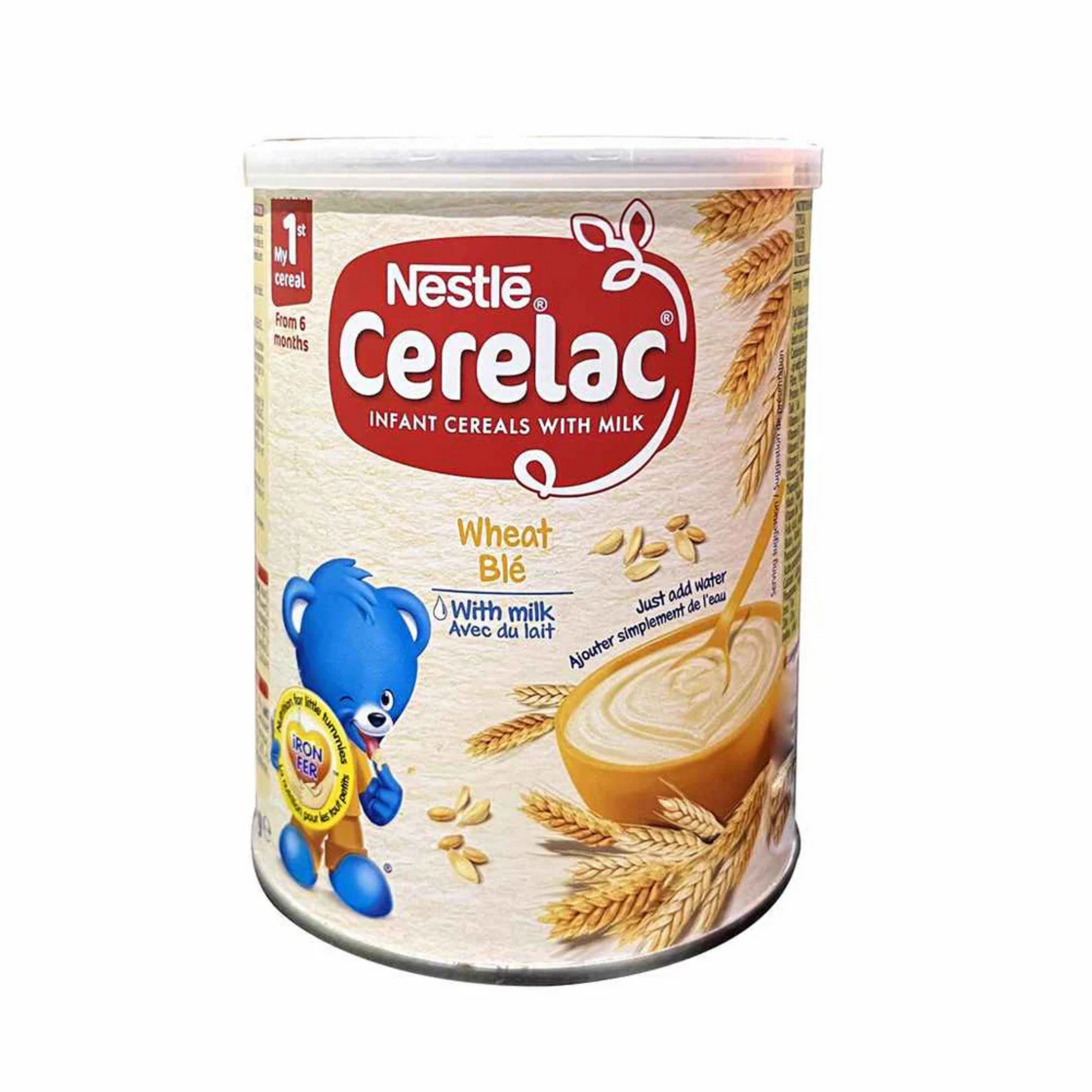 Nestle Cerelac Infant Cereals with Milk & Wheat - 400gms, 6-12months (Imported Tin Pack)