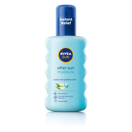 NIVEA SUN After Sun Moisture Spray,48h moisture and instant skin relief after sun exposure with Bio-Aloe Vera and Hyaluron ,200ML