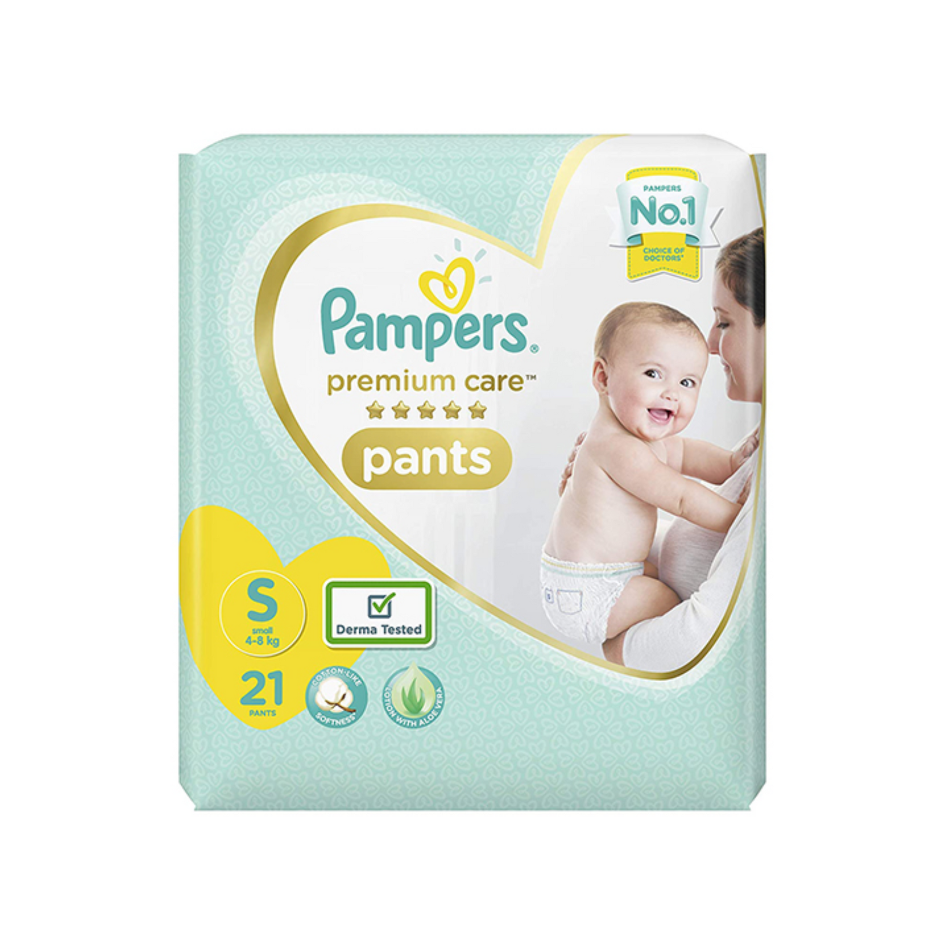 Pampers Premium Care Small Size Softest Ever Baby Diaper Pants - S(4-8KG)