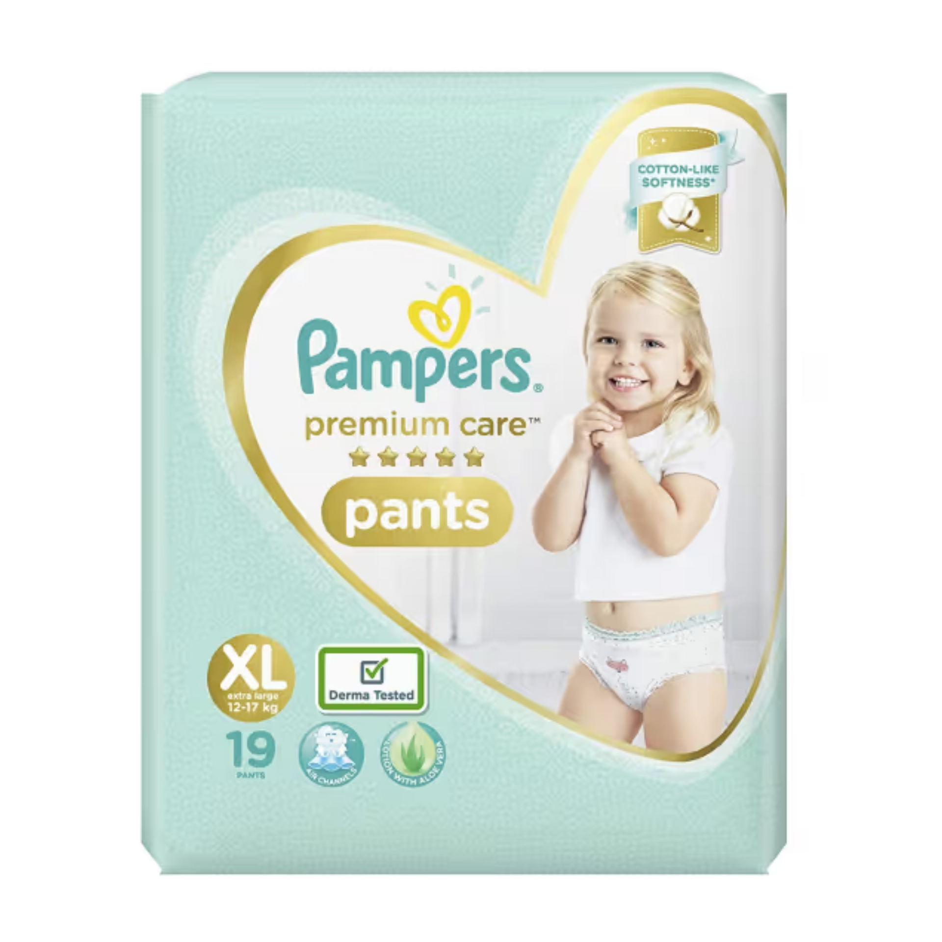 Pampers Premium Care Pants, Extra Large size baby diapers (XL(12-17KG)),  Softest ever Pampers pants