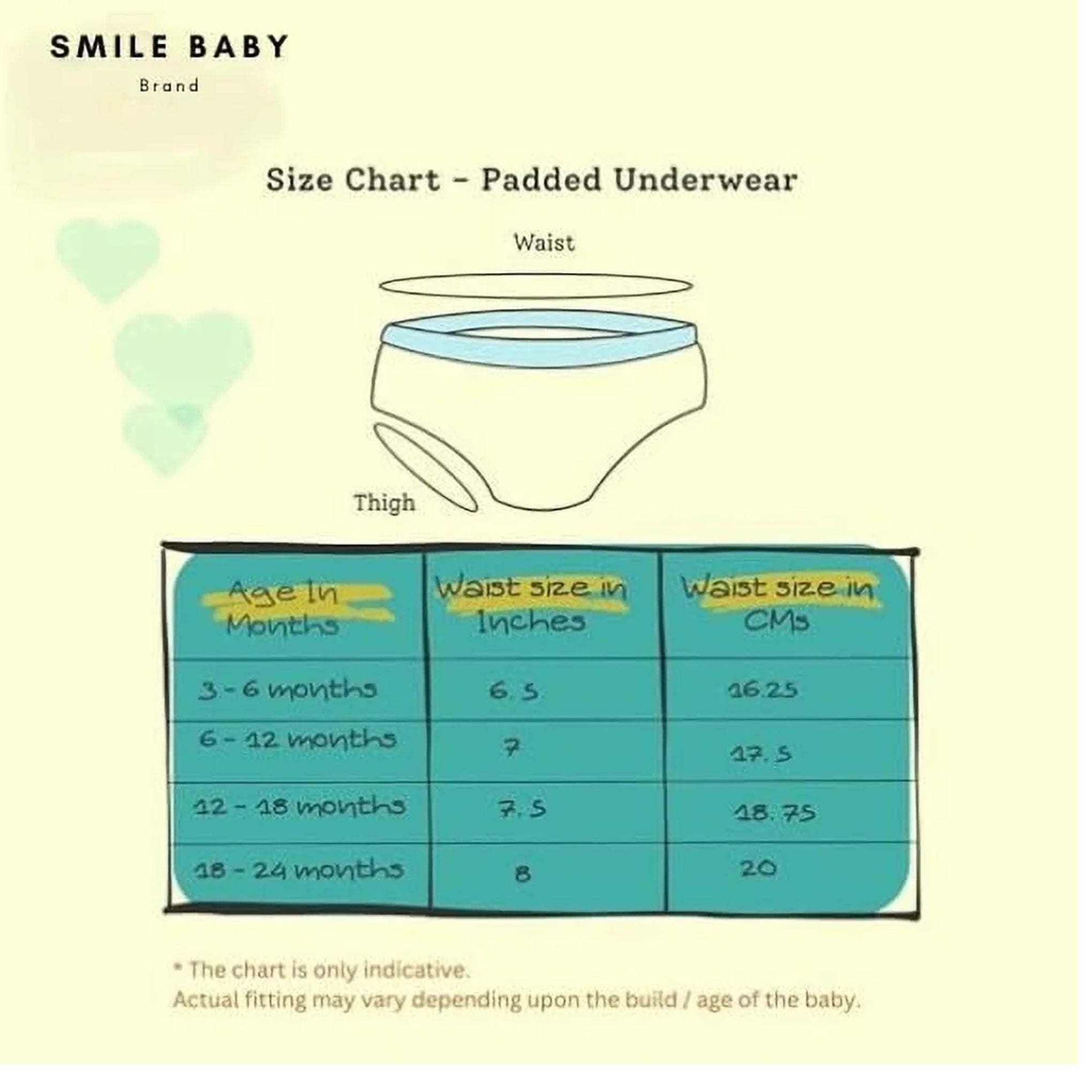 SMILE BABY Unisex-Baby Muslin Cotton Padded Underwear/Potty Training Pant Pack of 2. *(Print Design as per The Availability)* (0-3 Months)