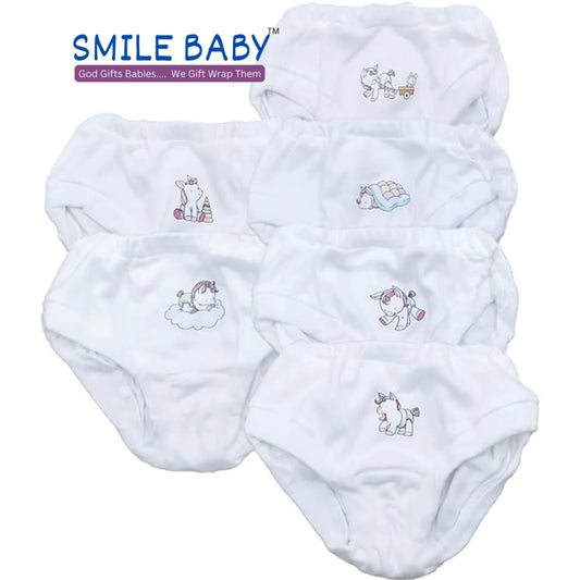 SMILE BABY Unisex Cotton Panties (Pack of 6).