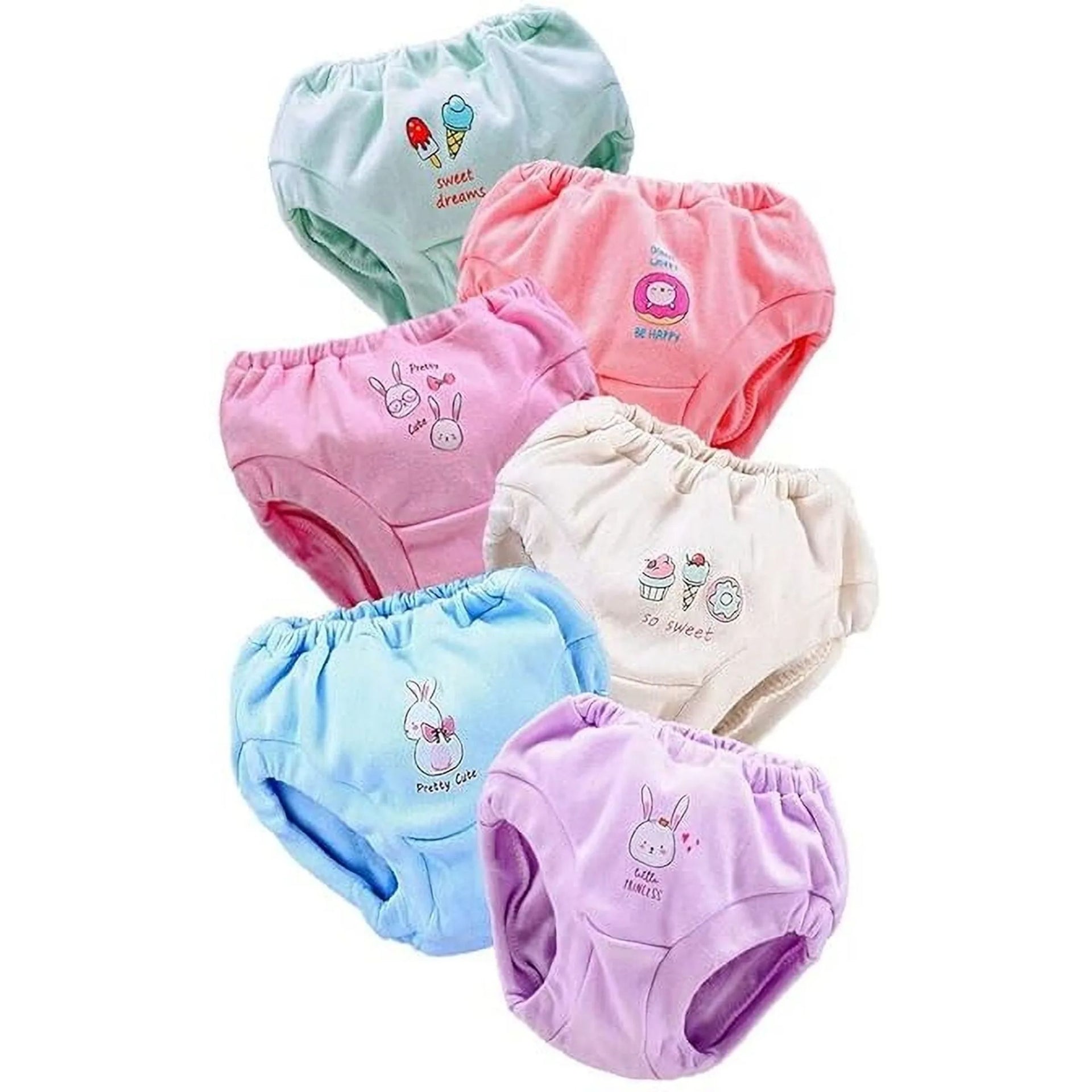 SMILE BABY Unisex Cotton Panties (Pack of 6).