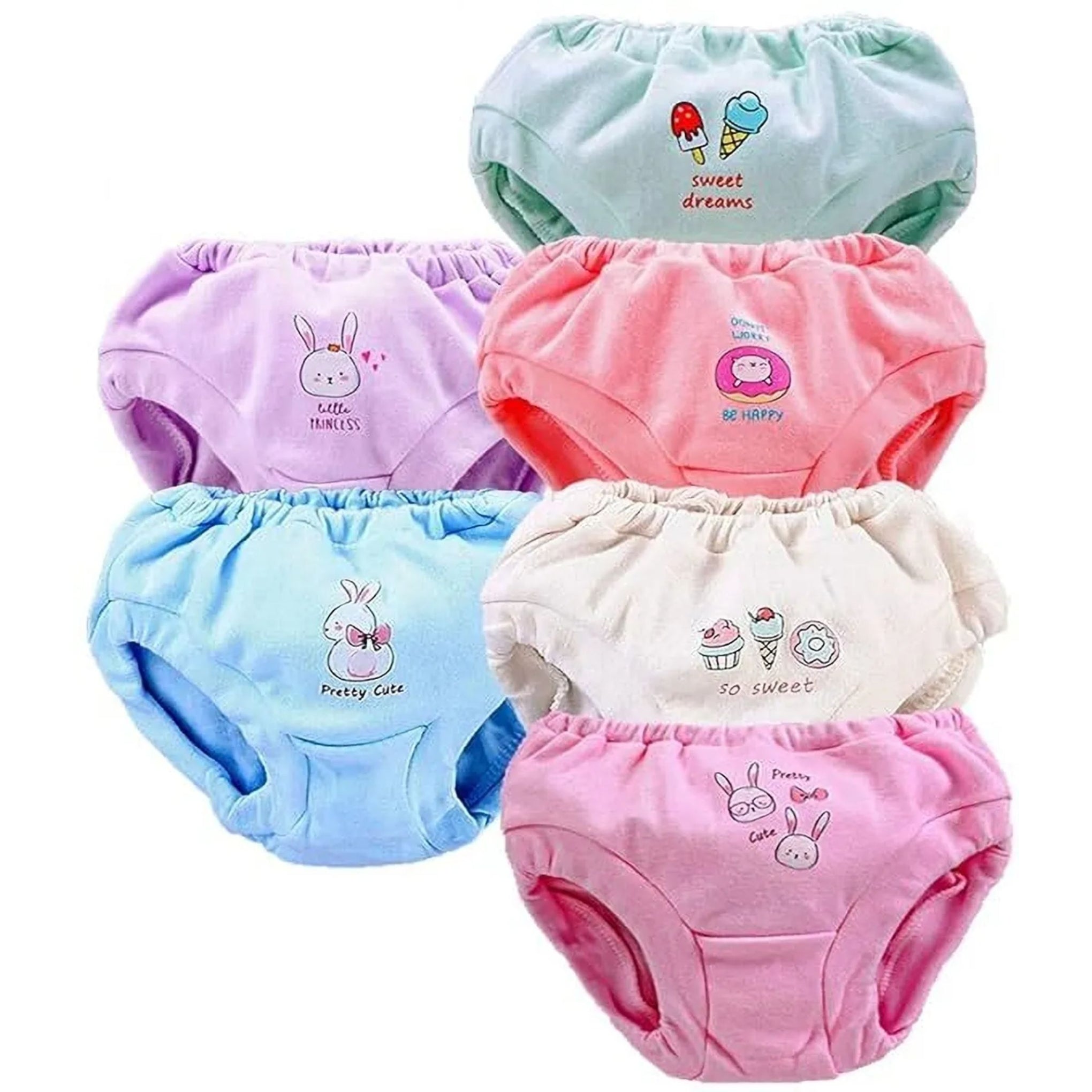 SMILE BABY Unisex Cotton Panties (Pack of 6).