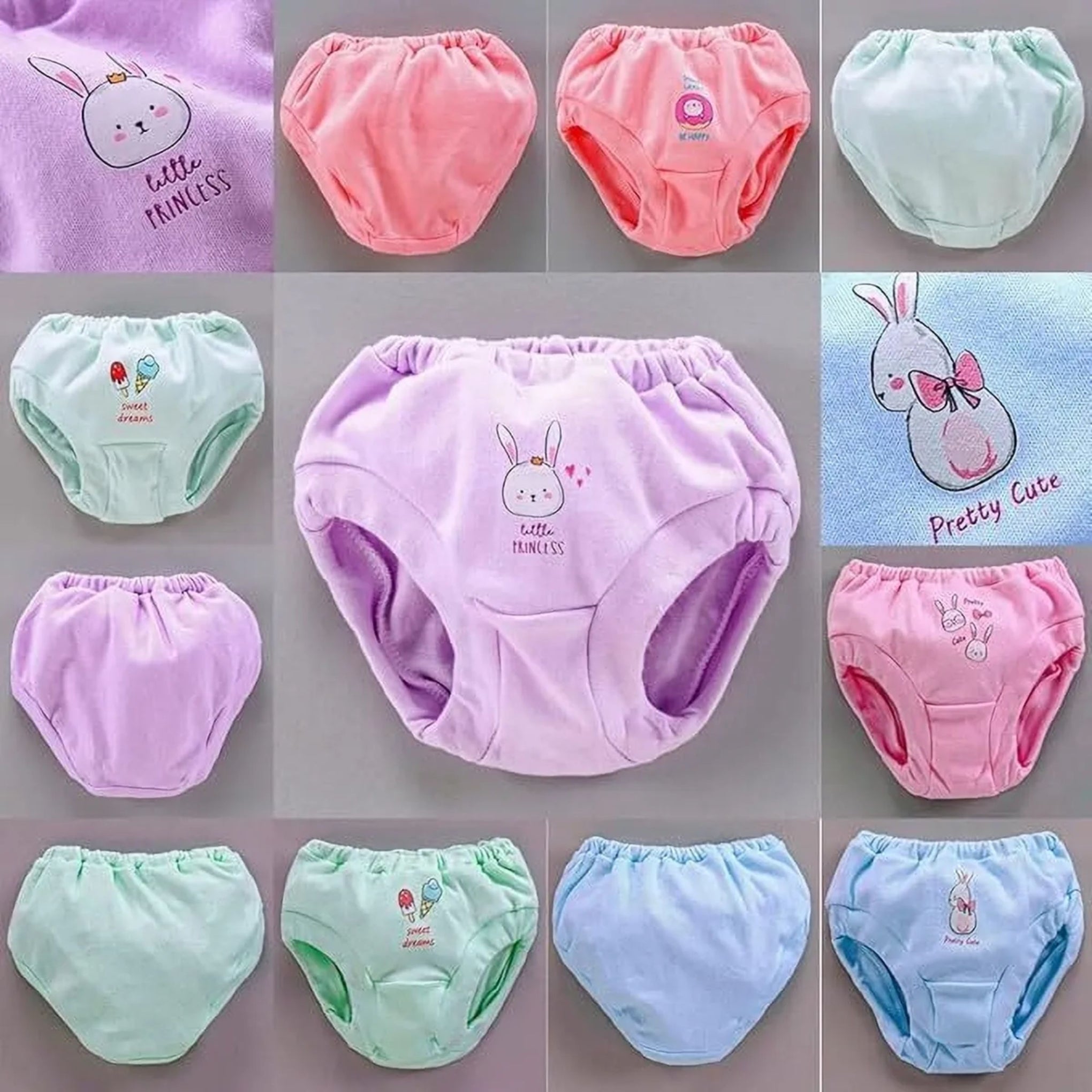 SMILE BABY Unisex Cotton Panties (Pack of 6).