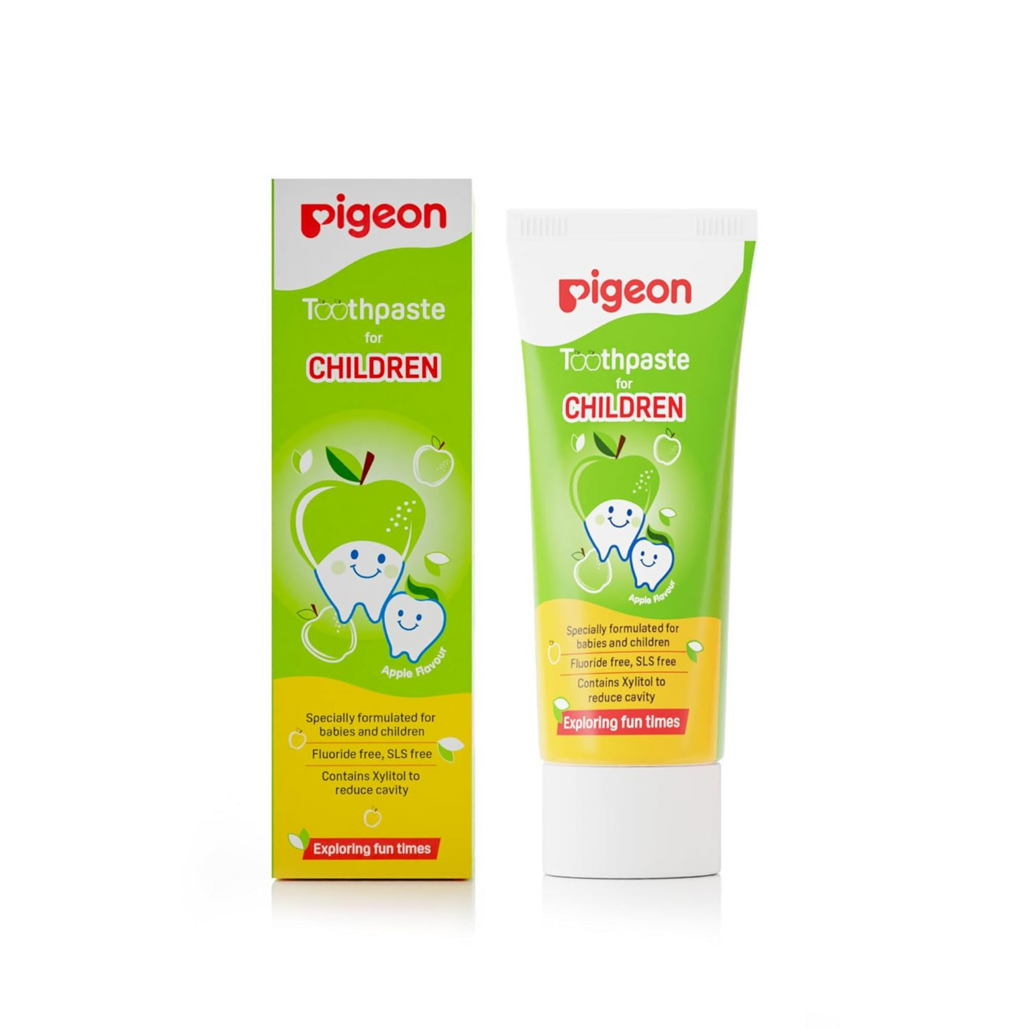 Pigeon Apple Toothpaste, For babies and Children,Fluroide -free,SLS free,Color free,Paraben Free, PH friendly,45 g