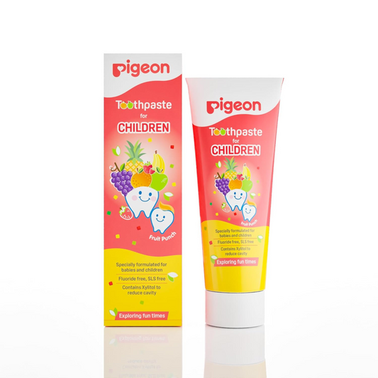 Pigeon Fruit Punch Toothpaste, For babies and Children Oral care,Fluroide -free,SLS free,Color free,Paraben Free, PH friendly,45 g