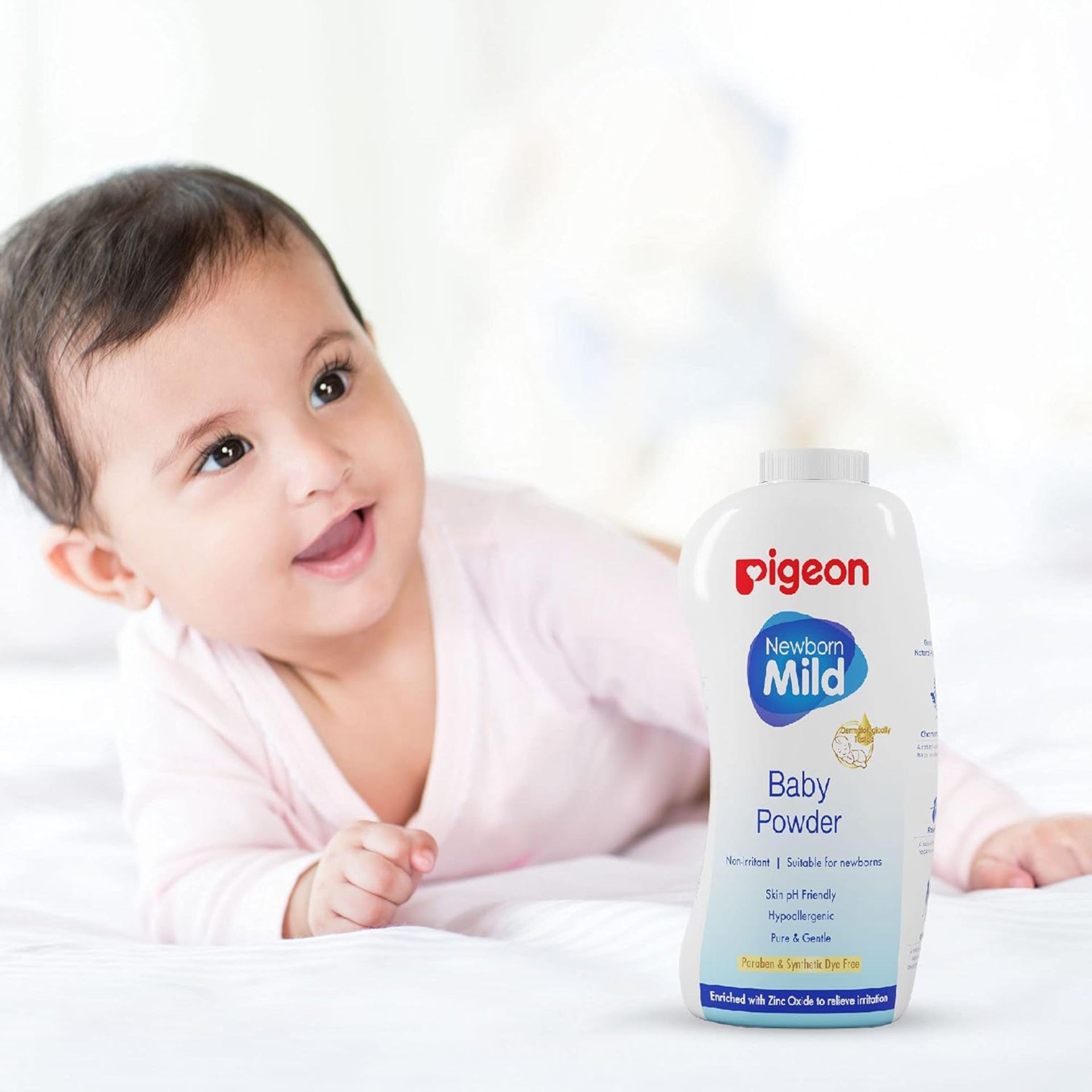 Pigeon Baby Powder, For New Born, Paraben Free, Enriched with Almond and Olive extracts, 500 gm