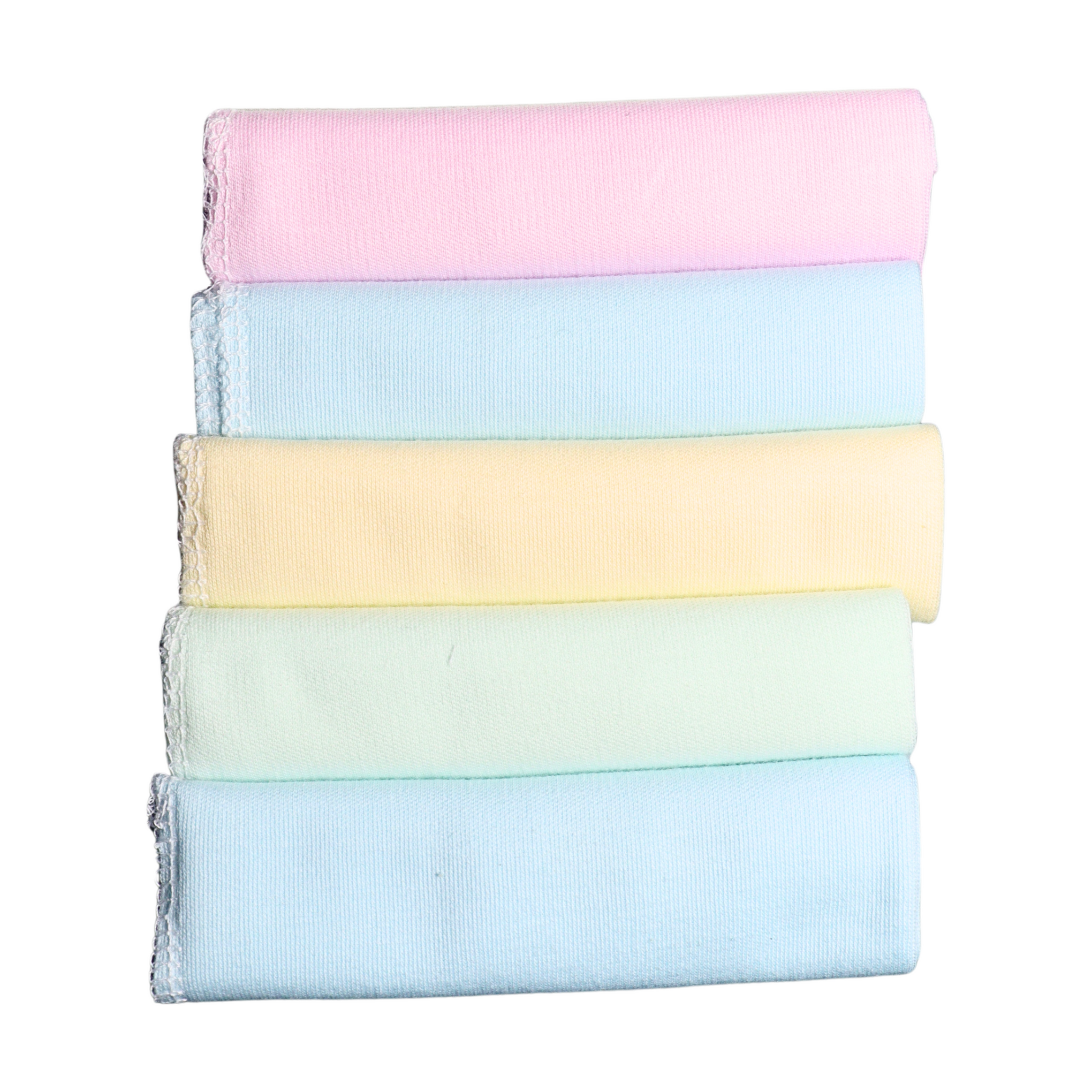Smile Baby Washcloth for New Born 100% Hosiery Cotton/Reusable Extra Soft Face Towels washcloth for Babies (5 pieces) Color may vary (Pack of 1)