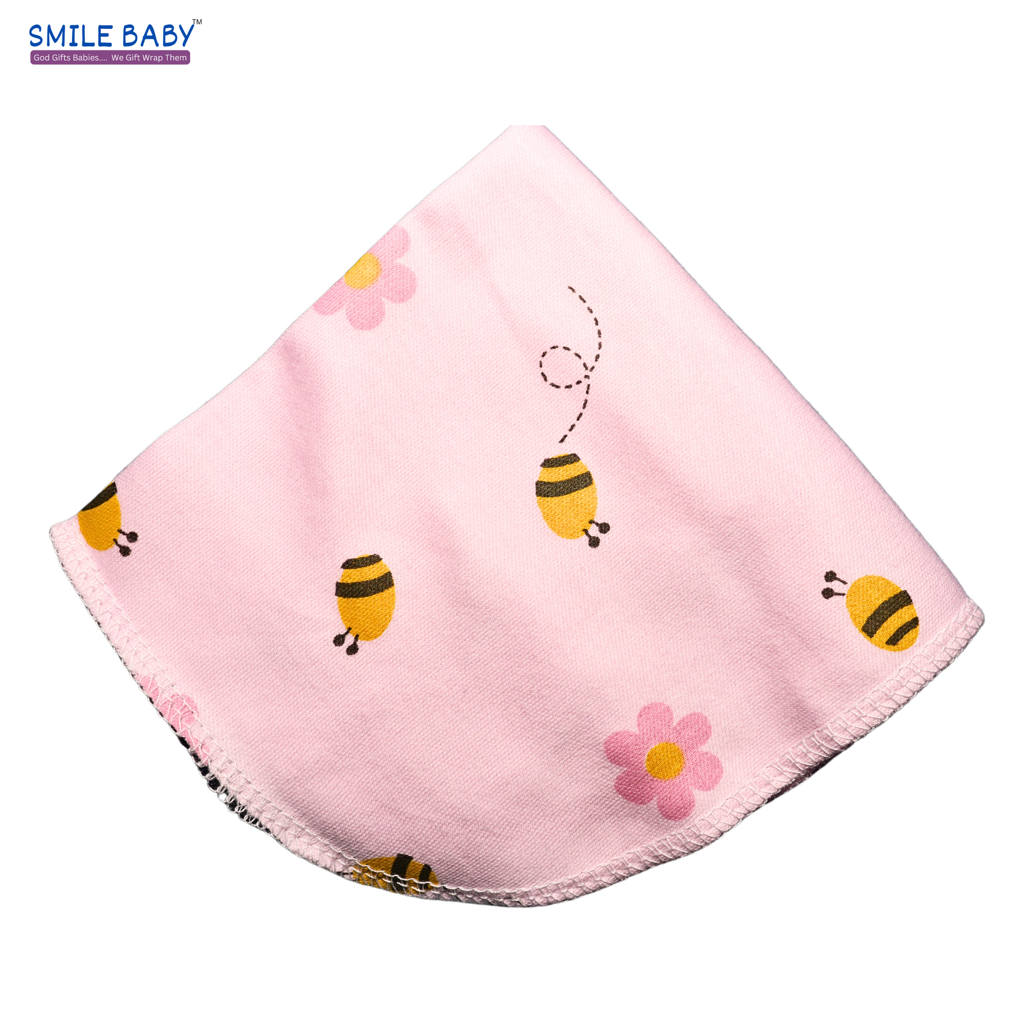 Smile Baby Face Napkin for New Born | Washable, Reusable Extra Soft Baby Face Napkin (7 pieces) Multi Color Pack of 1