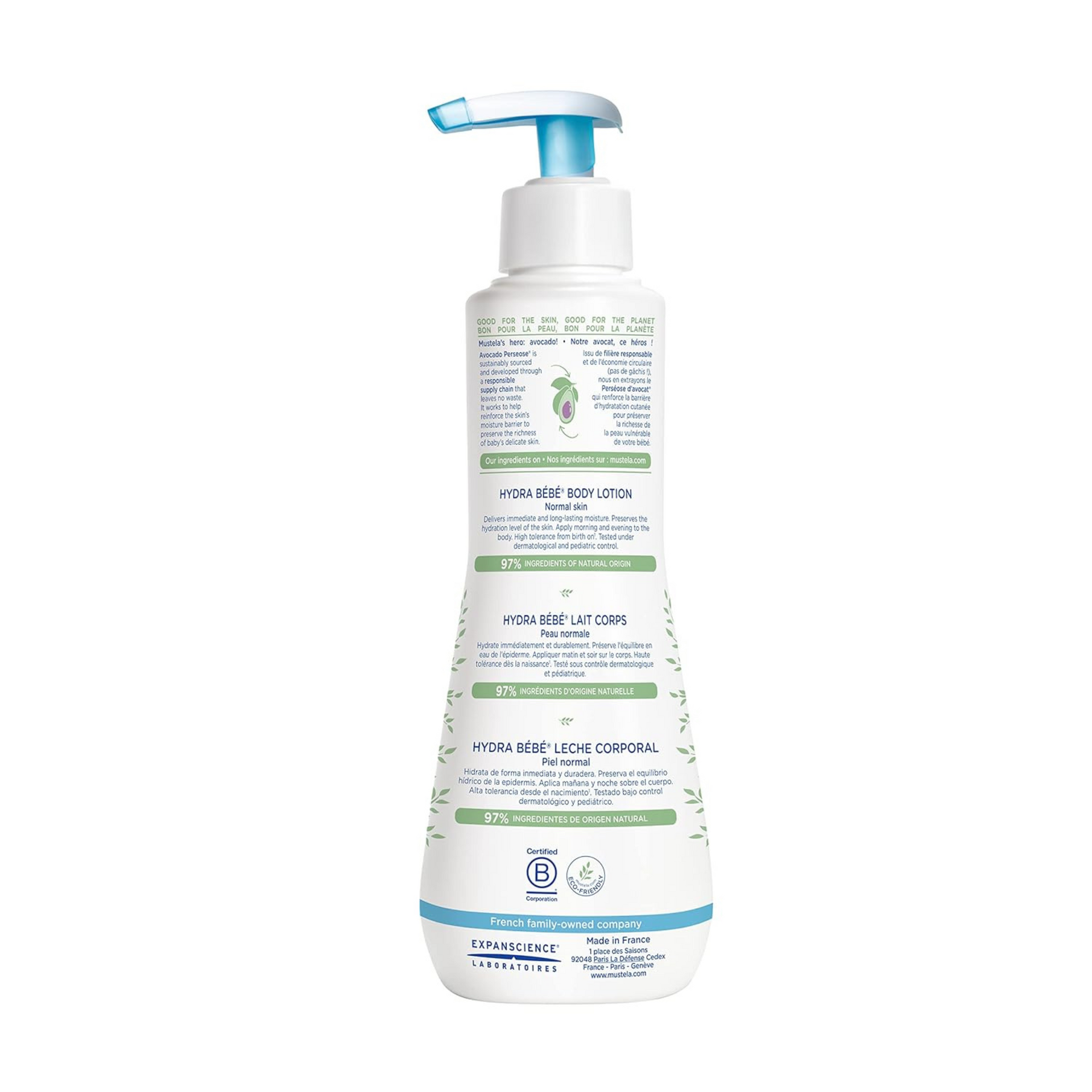 Mustela Hydra Bebe Body Lotion - Nourishing Baby Skincare, 300ml