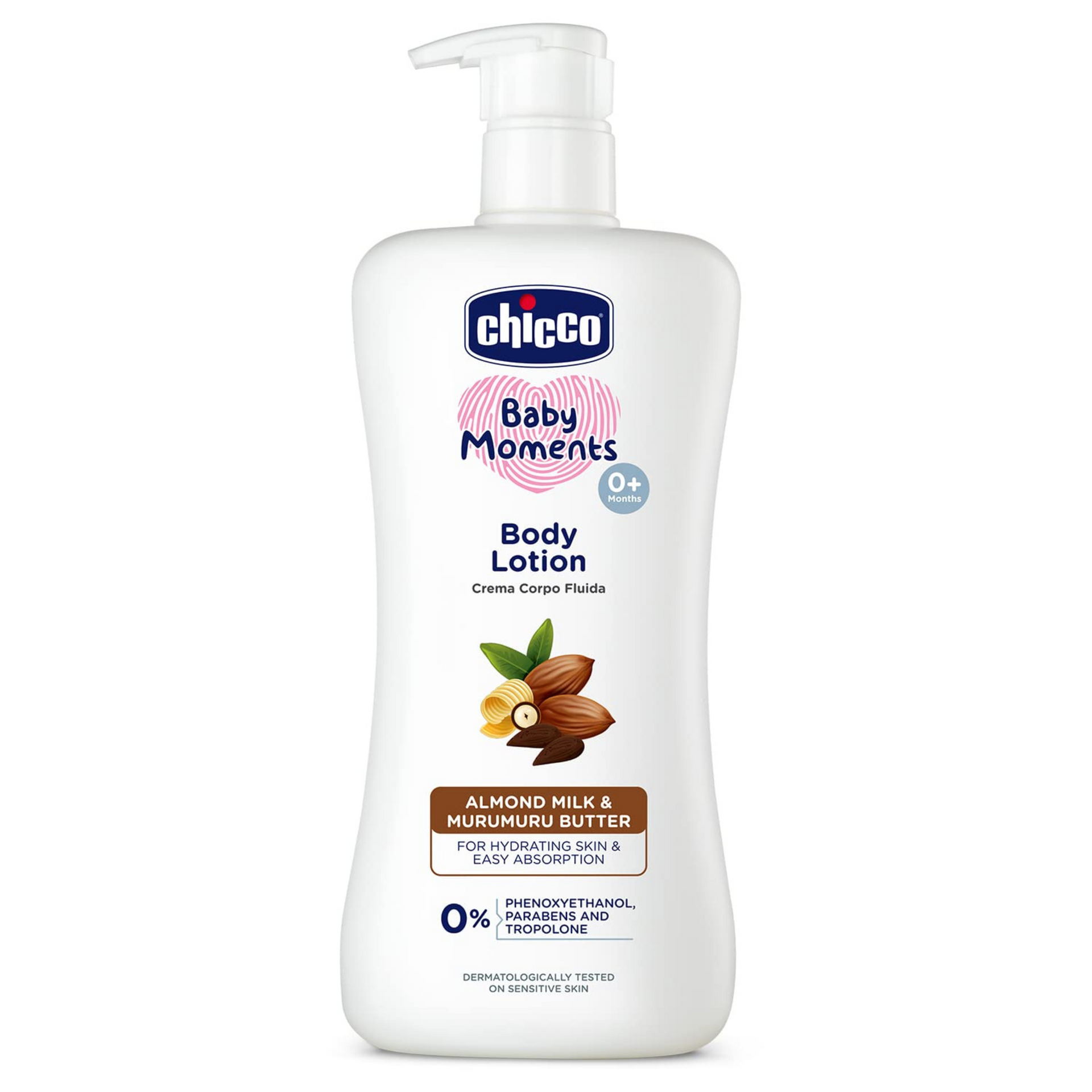 Chicco Baby Moments Body Lotion for Babies, |Almond Milk & Murumuru Butter|Quick Absorb Formula with Natural Ingredients for Ultra Soft Skin|Dermatologically Tested|Parabens & Phenoxyethanol Free