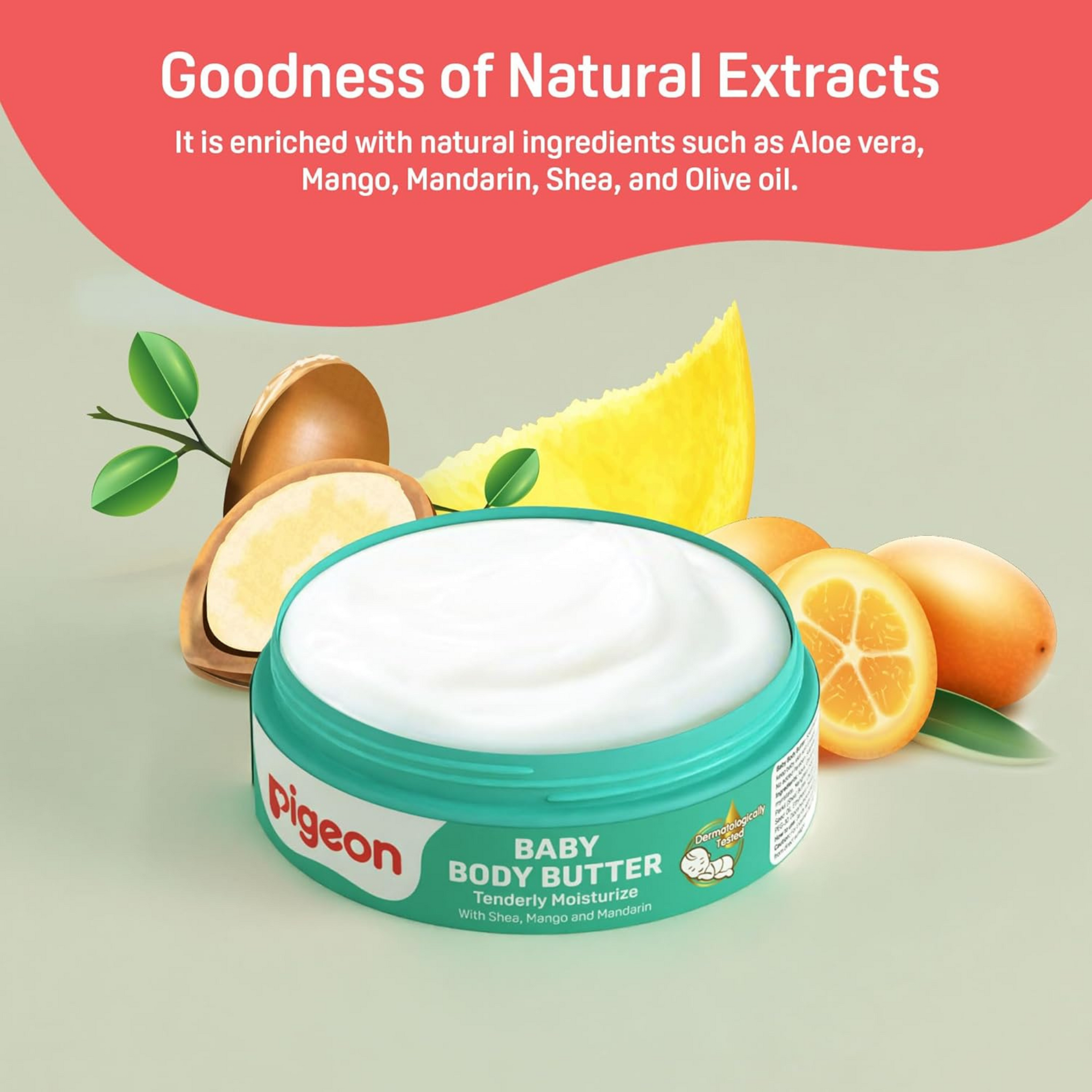 Pigeon Baby Body Butter |Long Lasting Moisturization for Soft Baby Skin Enriched with Shea Butter Pure Paraben Free Natural (50 gm)