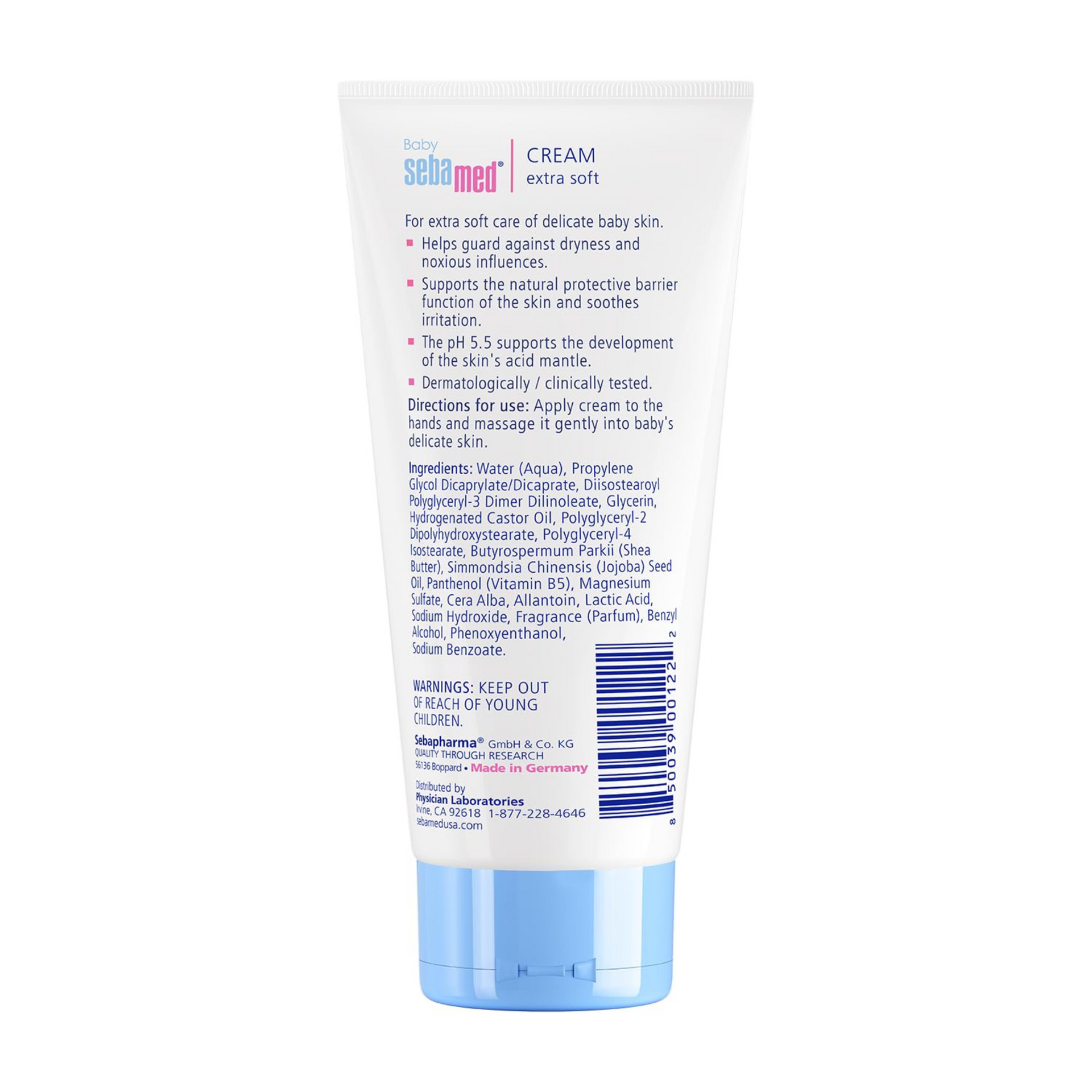 Sebamed Baby Cream Extra Soft /Ph 5.5| Panthenol and Jojoba Oil|Clinically tested| ECARF Approved