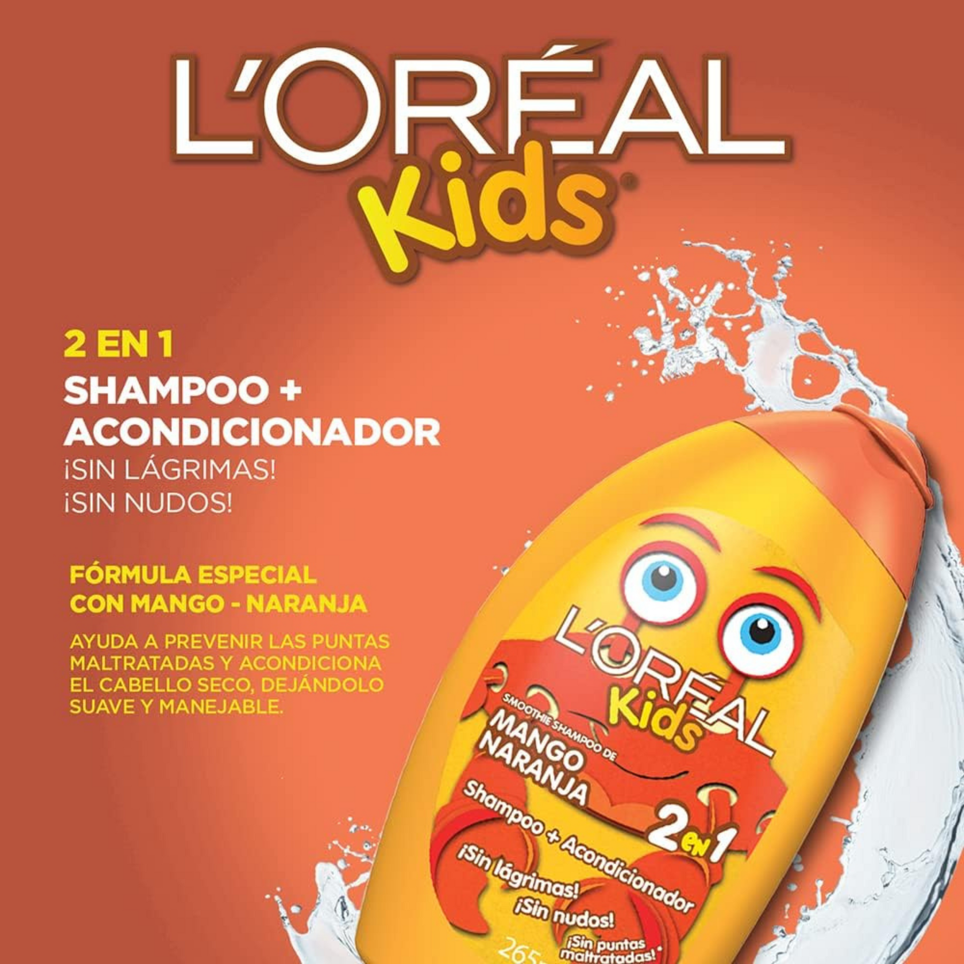 L'oreal Kids Mango Naranja 2 in 1 Shampoo 265 ml