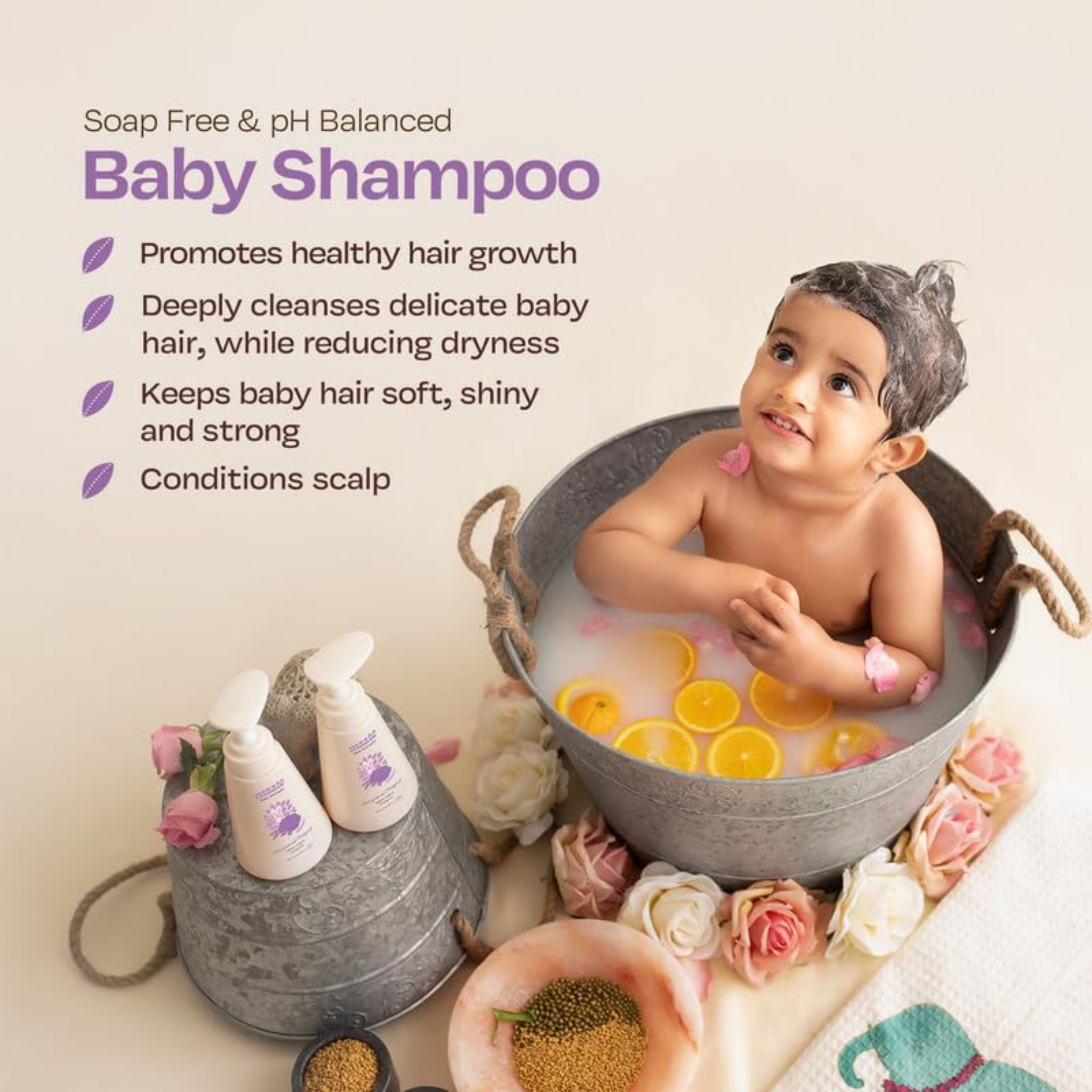 Maate Baby Shampoo | Deep Cleanses, Nourishes Scalp & Hair | With Ayurvedic Herbs like Shikakai & Amla | Baby Shampoo For Kids 0-12 Years | Baby Hair Shampoo | Tear Free & Chemical Free