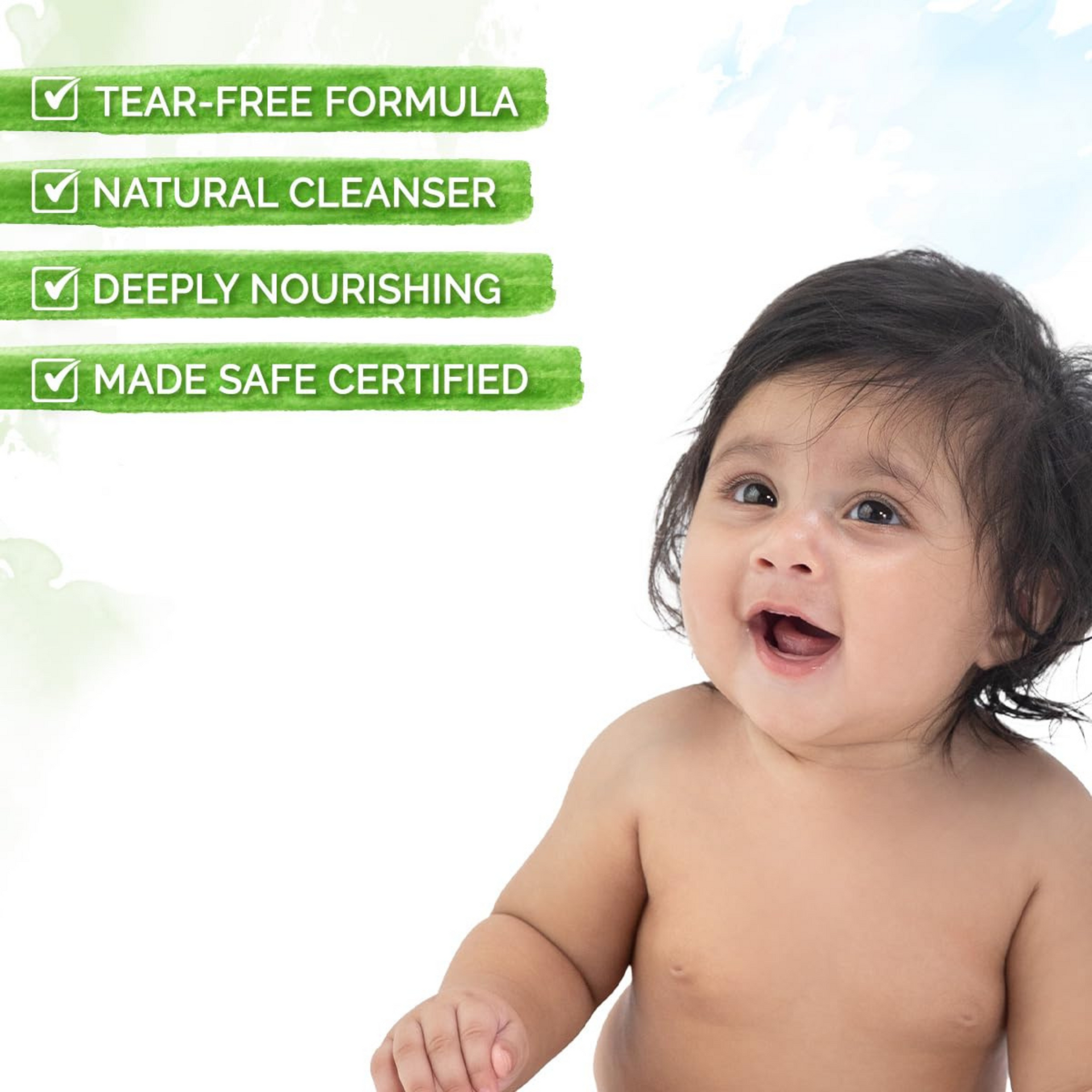 Mamaearth Deeply Nourishing Body Wash For Babies | Infused with Coconut Oil, Orange Essential Oil & Aloe Vera Extract | Deeply Nourishing, Tear-Free Cleanser