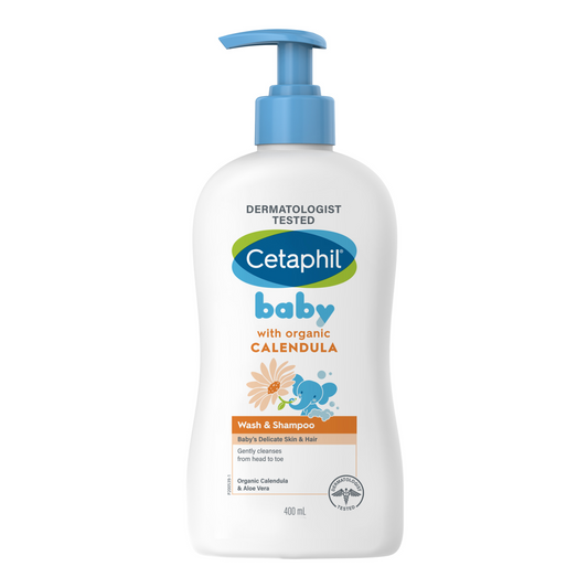 Cetaphil Baby Daily Moisturizing Lotion 400ml with Organic Calendula for Face & Body, Moisturizer for Kids