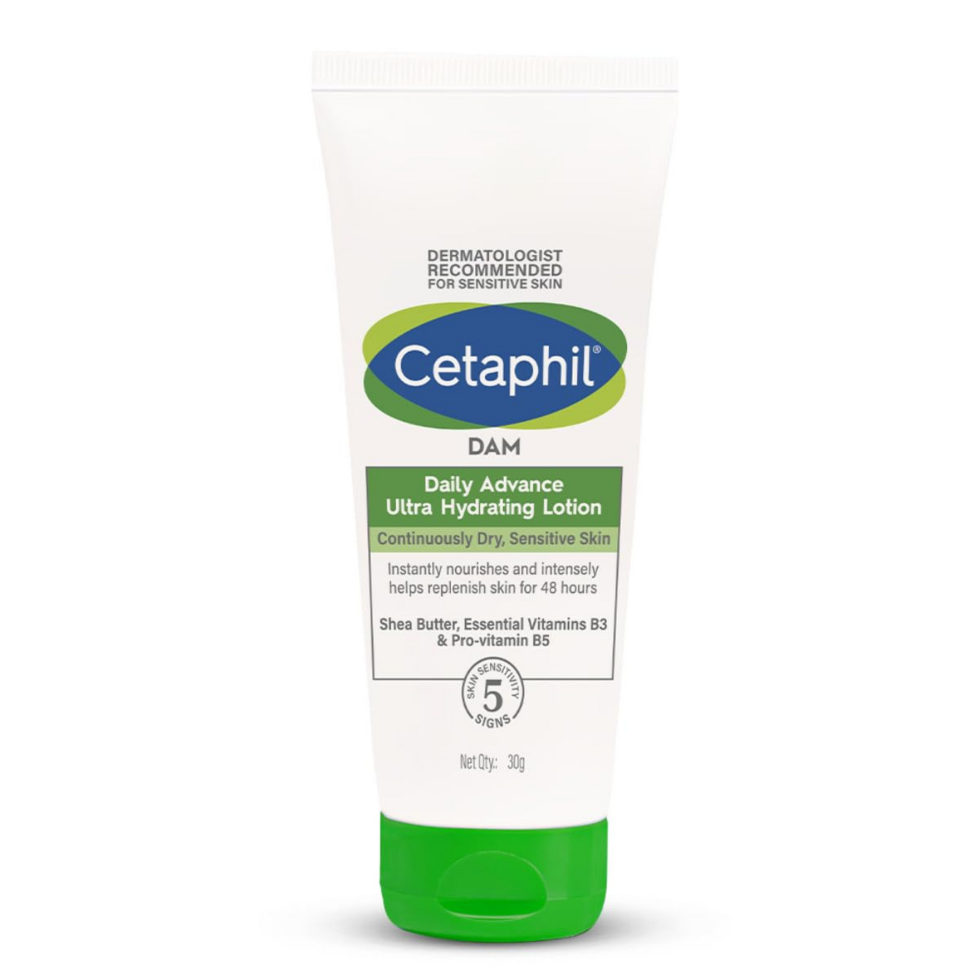 Cetaphil Daily Advance Ultra Hydrating Lotion for Dry/Sensitive Skin, Long Lasting Moisturizer for Face & Body, Multi