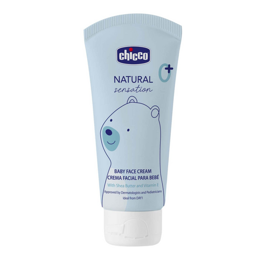 Chicco Natural Sensation Baby Face Cream with Shea Butter & Vitamin E, 50ml|Long Lasting Formula for Baby's Moisturized Skin | No Harmful Ingredients |Dermatologist & Pediatrician Approved