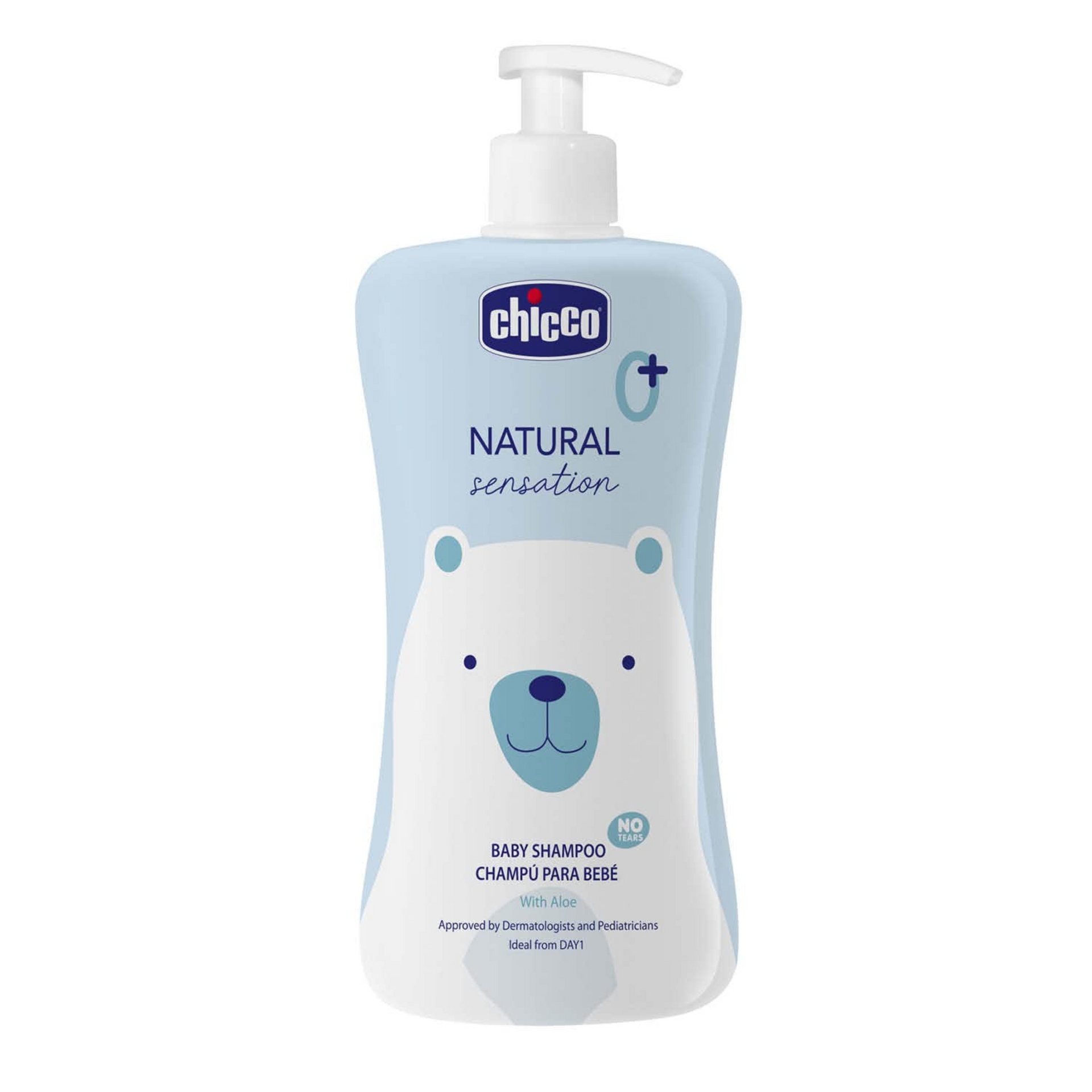 Chicco Natural Sensation Baby Shampoo with Natural Extracts of Aloe & Sweet Almond Oil,| Gentle on Scalp | No Tears Formula |No Harmful Ingredients |Dermatologist & Pediatrician Approved