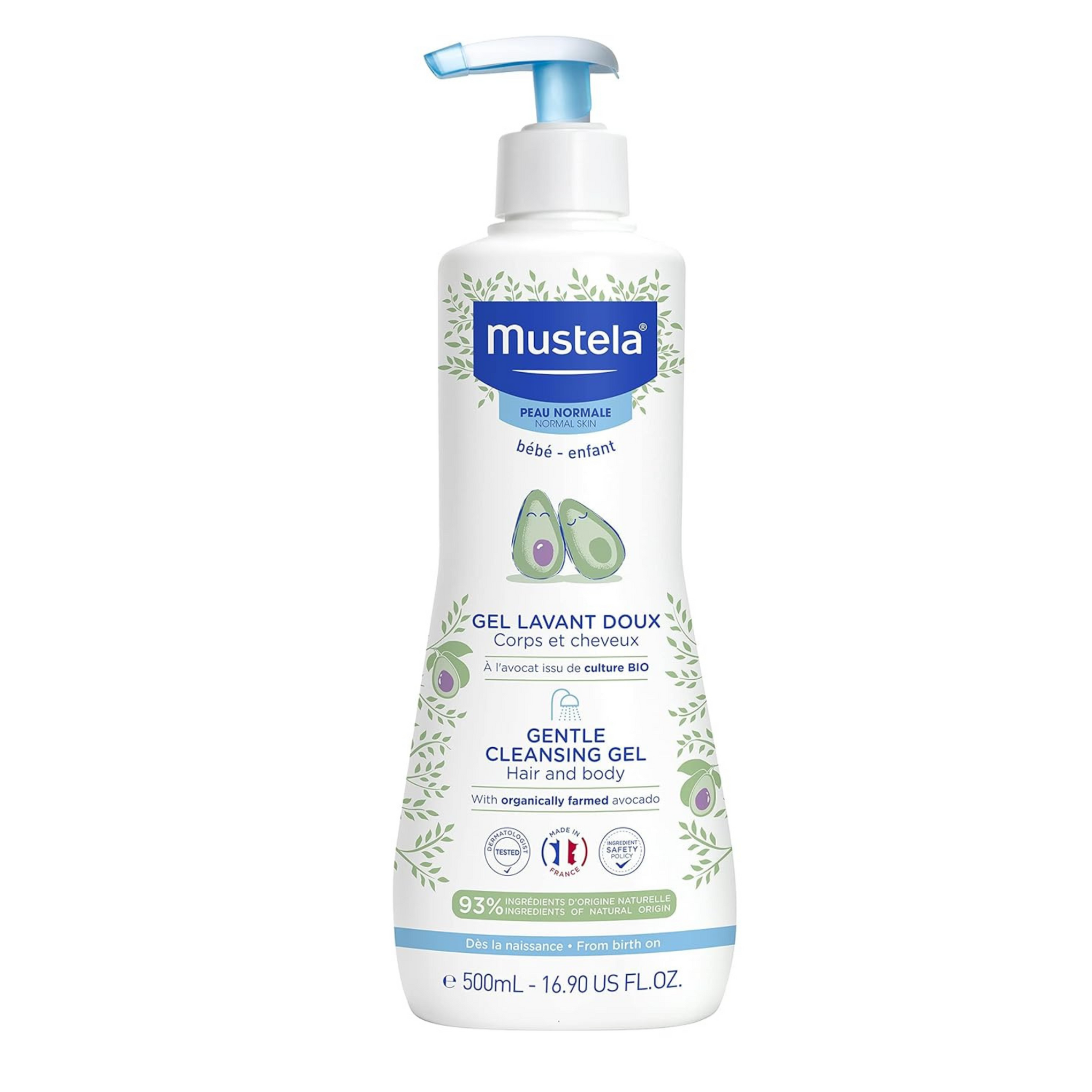 Mustela Gentle Cleansing Body Gel, White, 500 ml