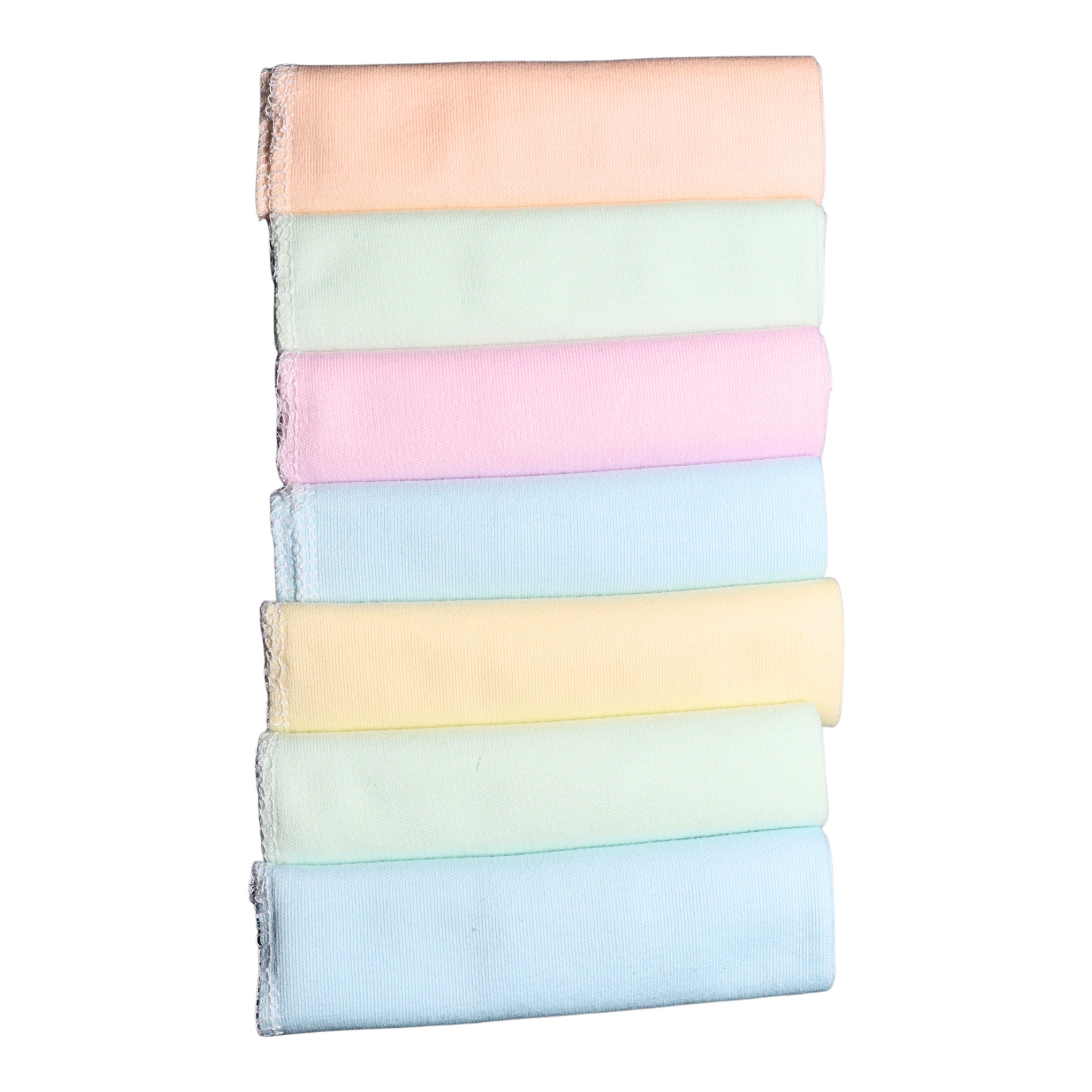 Smile Baby Washcloth for New Born 100% Hosiery Cotton/Reusable Extra Soft Face Towels washcloth for Babies (7 pieces) Color may vary (Pack of 1)