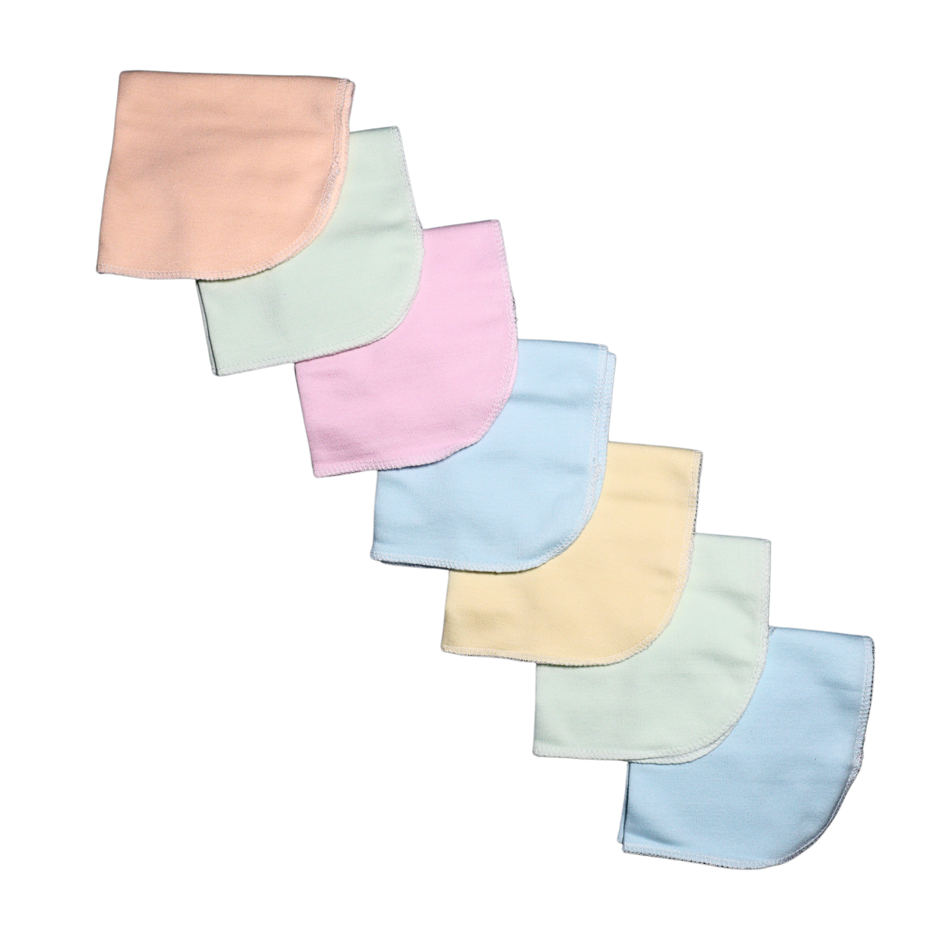 Smile Baby Washcloth for New Born 100% Hosiery Cotton/Reusable Extra Soft Face Towels washcloth for Babies (7 pieces) Color may vary (Pack of 1)