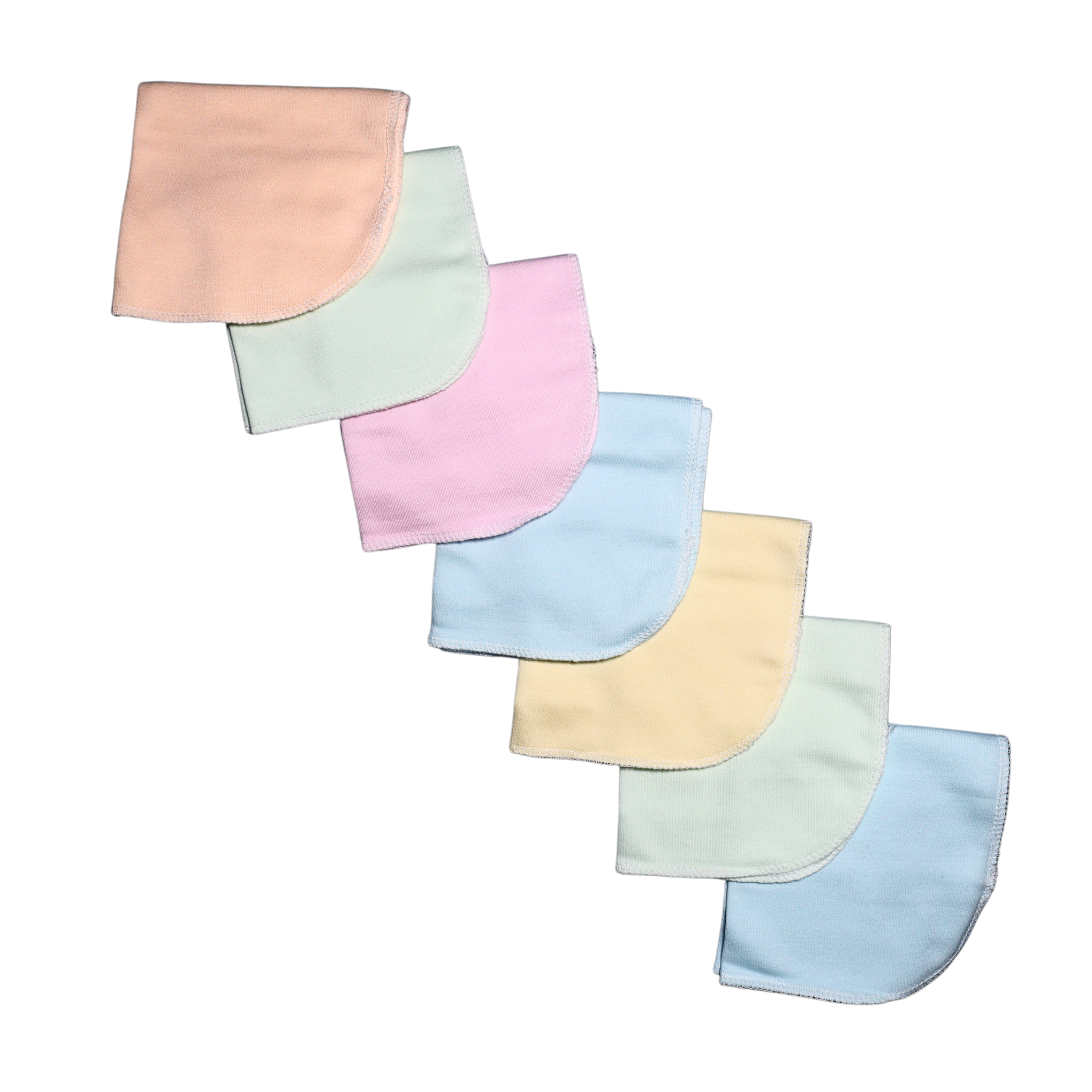 Smile Baby Washcloth for New Born 100% Hosiery Cotton/Reusable Extra Soft Face Towels washcloth for Babies (7 pieces) Color may vary (Pack of 1)