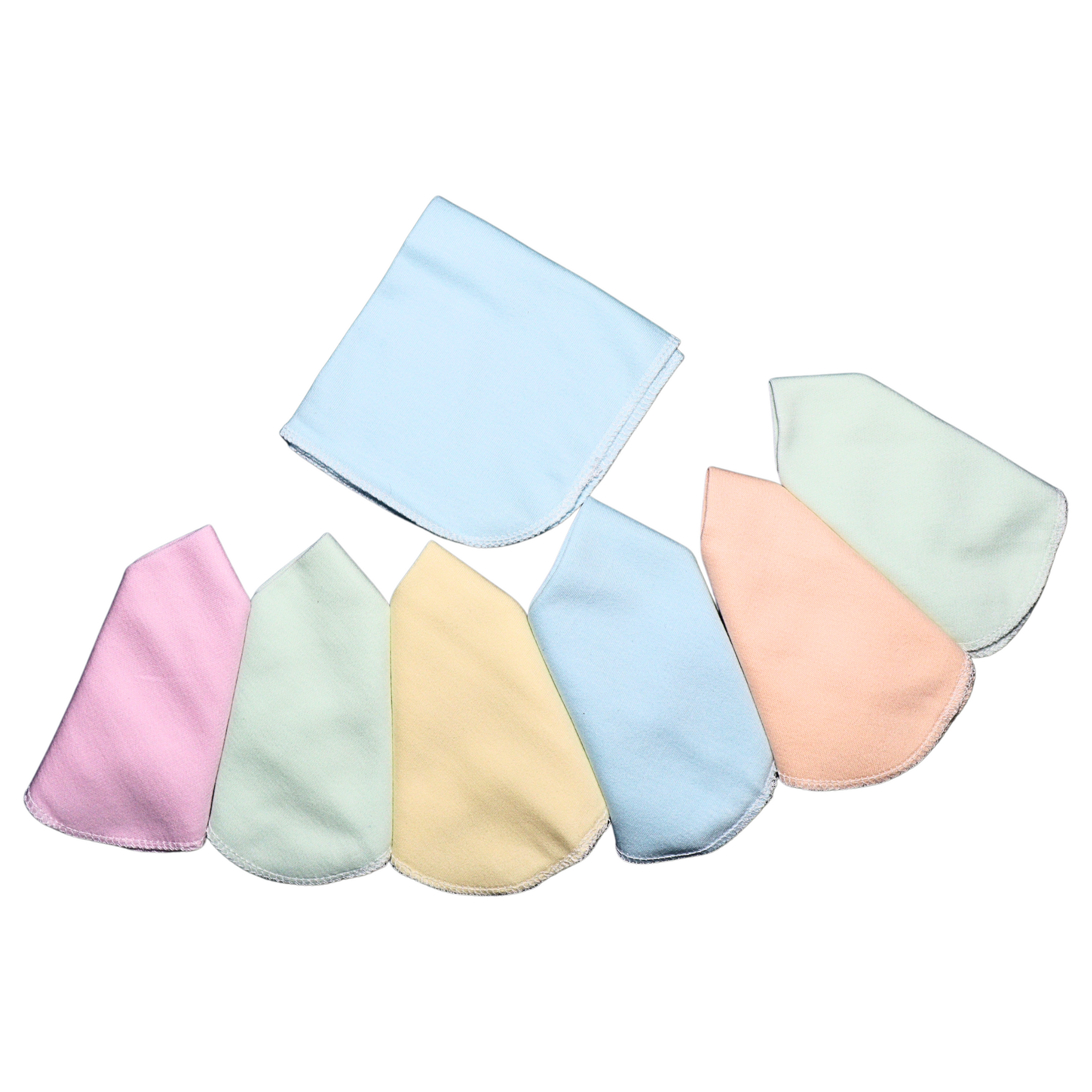 Smile Baby Washcloth for New Born 100% Hosiery Cotton/Reusable Extra Soft Face Towels washcloth for Babies (7 pieces) Color may vary (Pack of 1)