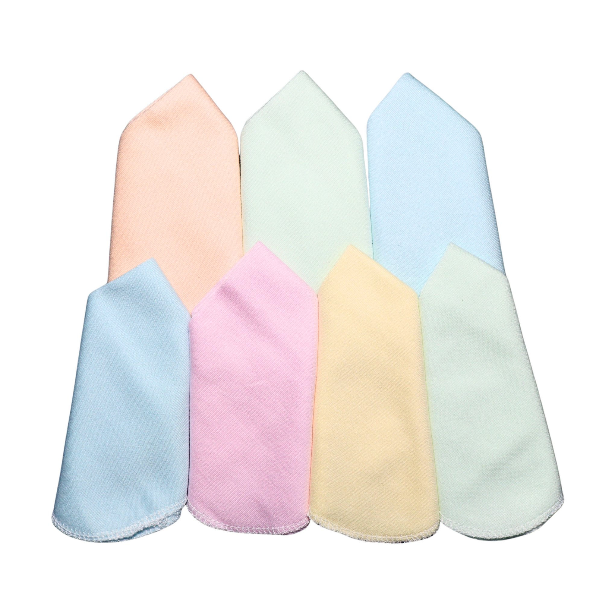 Smile Baby Washcloth for New Born 100% Hosiery Cotton/Reusable Extra Soft Face Towels washcloth for Babies (7 pieces) Color may vary (Pack of 1)