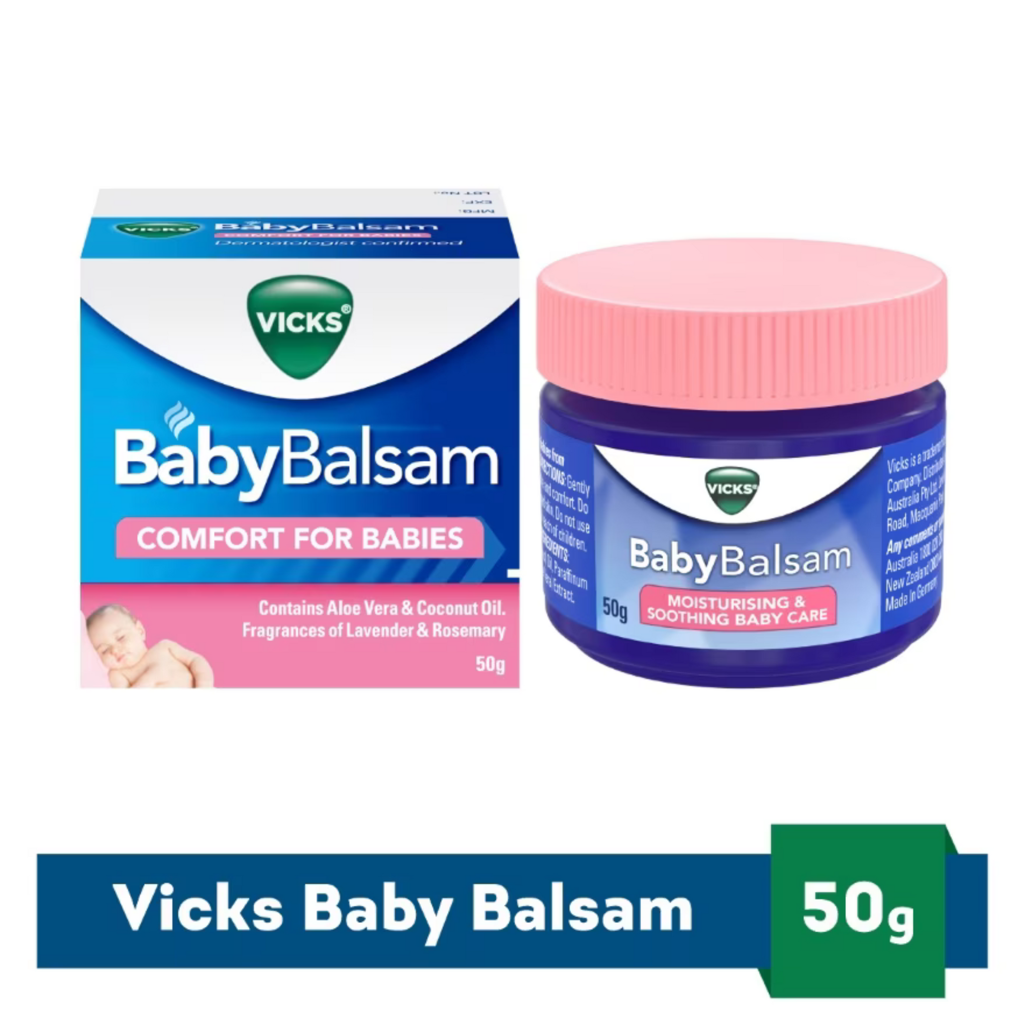 Vicks Baby Balsam Moisturising & Soothing Baby Care Rub 50g