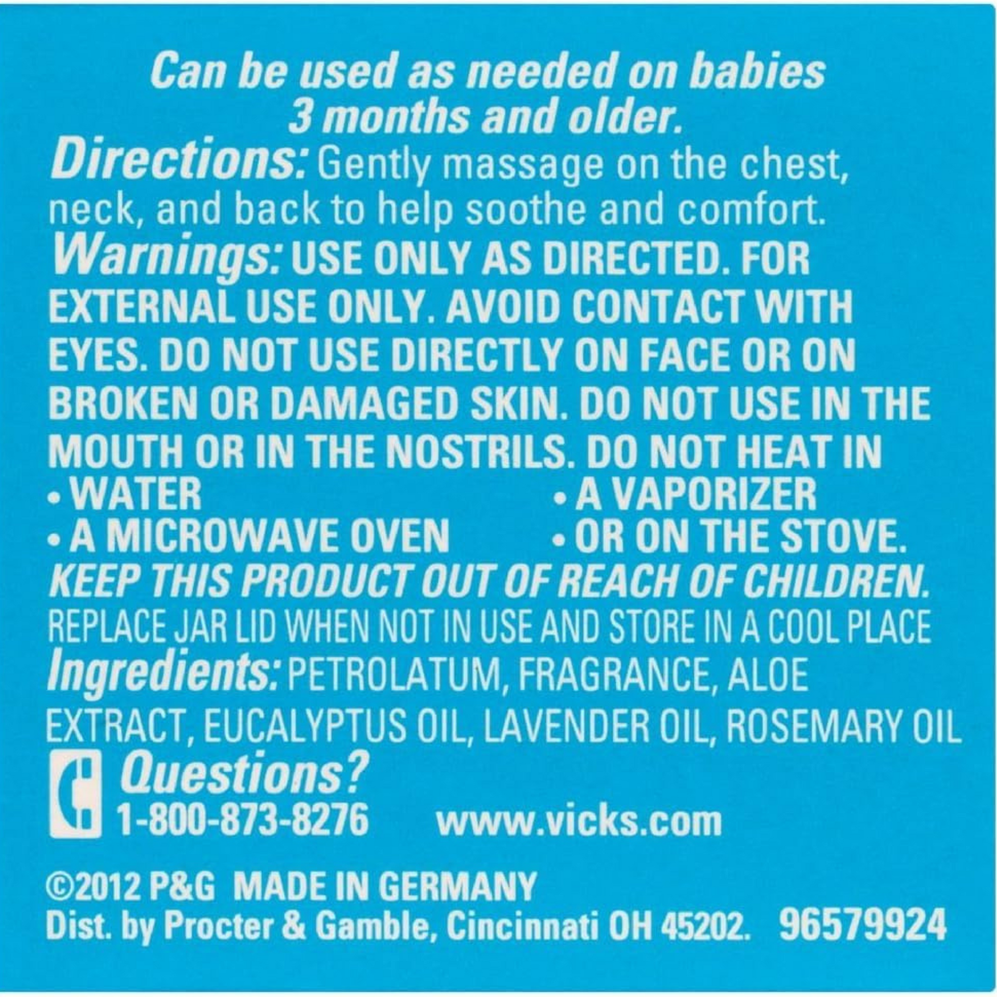 Vicks Baby Rub Soothing Ointment 1.76 oz. (50gm)