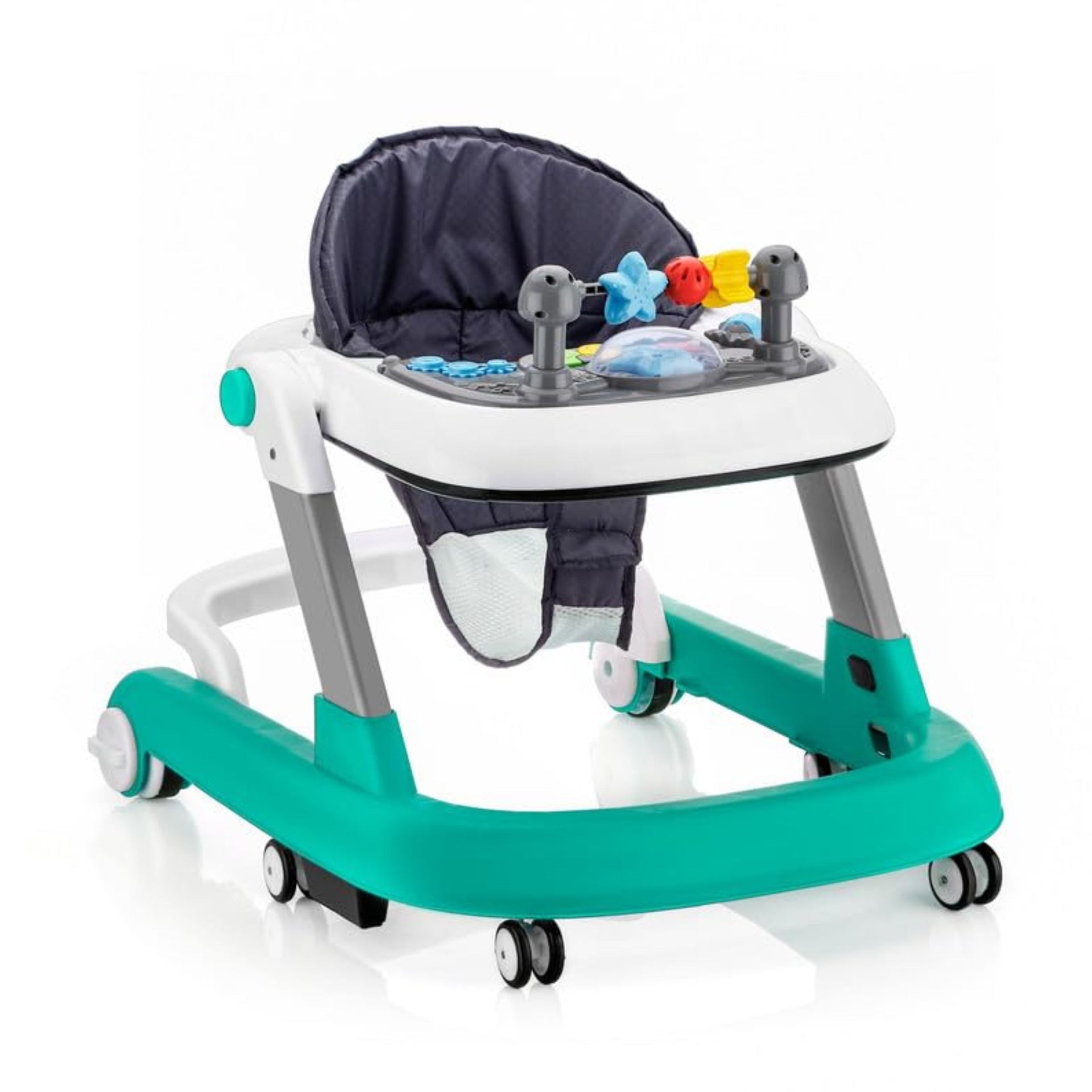 Baabus Jupitar 3-in-1 Robust Baby Walker/Multifunction/Anti-o Shaped Leg/Height Adjustment/Anti-Fall/Music Box for Newborn/girl/boy/6-15months with SEAT Cushion Green