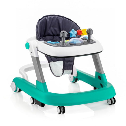 Baabus Jupitar 3-in-1 Robust Baby Walker/Multifunction/Anti-o Shaped Leg/Height Adjustment/Anti-Fall/Music Box for Newborn/girl/boy/6-15months with SEAT Cushion Green