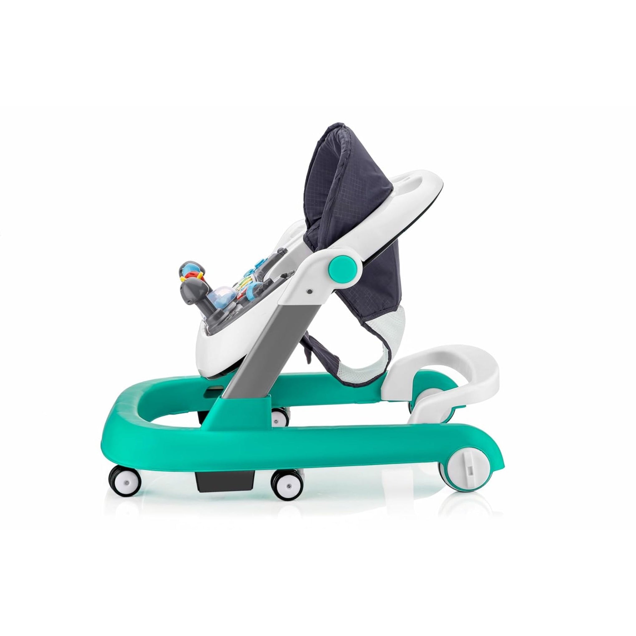 Baabus Jupitar 3-in-1 Robust Baby Walker/Multifunction/Anti-o Shaped Leg/Height Adjustment/Anti-Fall/Music Box for Newborn/girl/boy/6-15months with SEAT Cushion Green