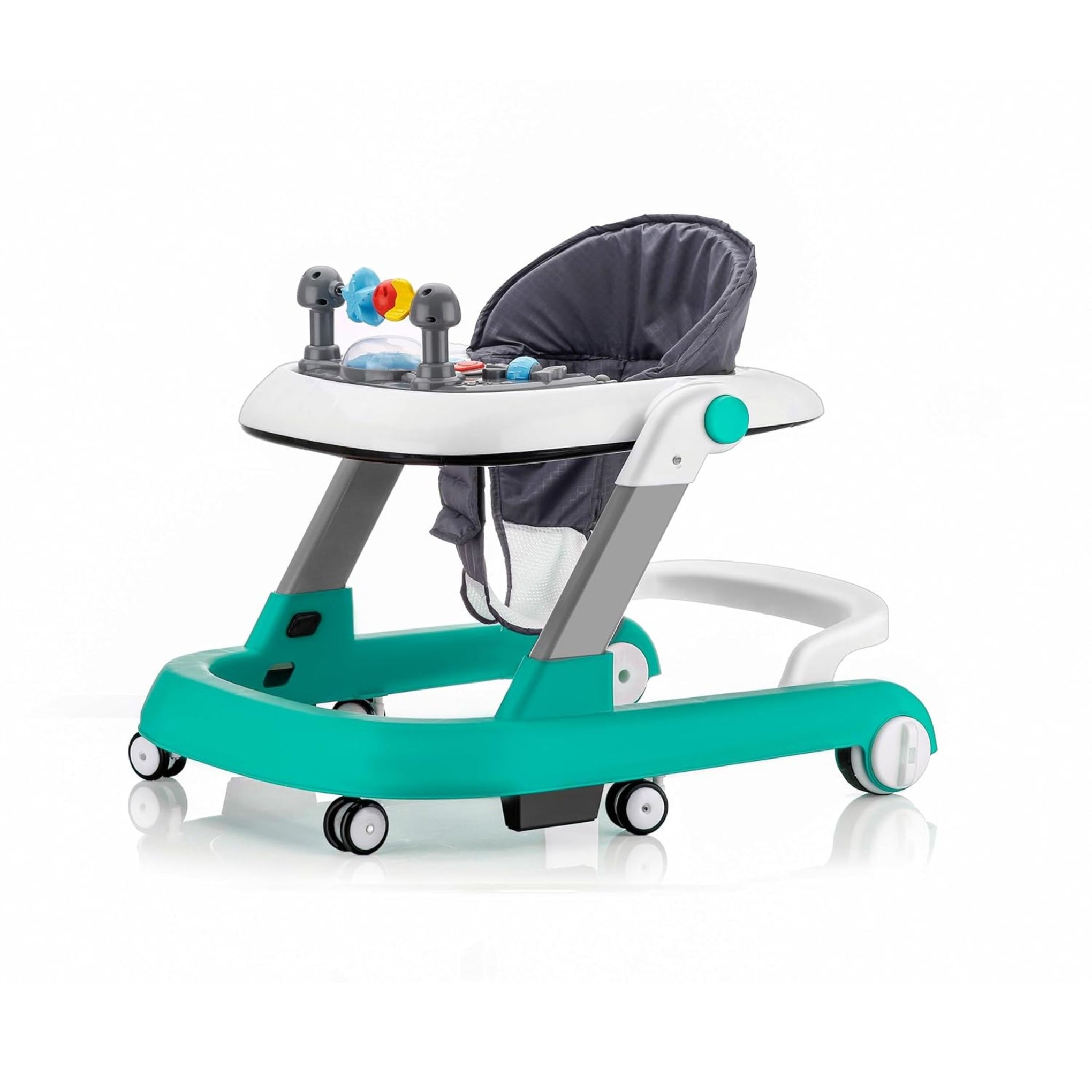 Baabus Jupitar 3-in-1 Robust Baby Walker/Multifunction/Anti-o Shaped Leg/Height Adjustment/Anti-Fall/Music Box for Newborn/girl/boy/6-15months with SEAT Cushion Green