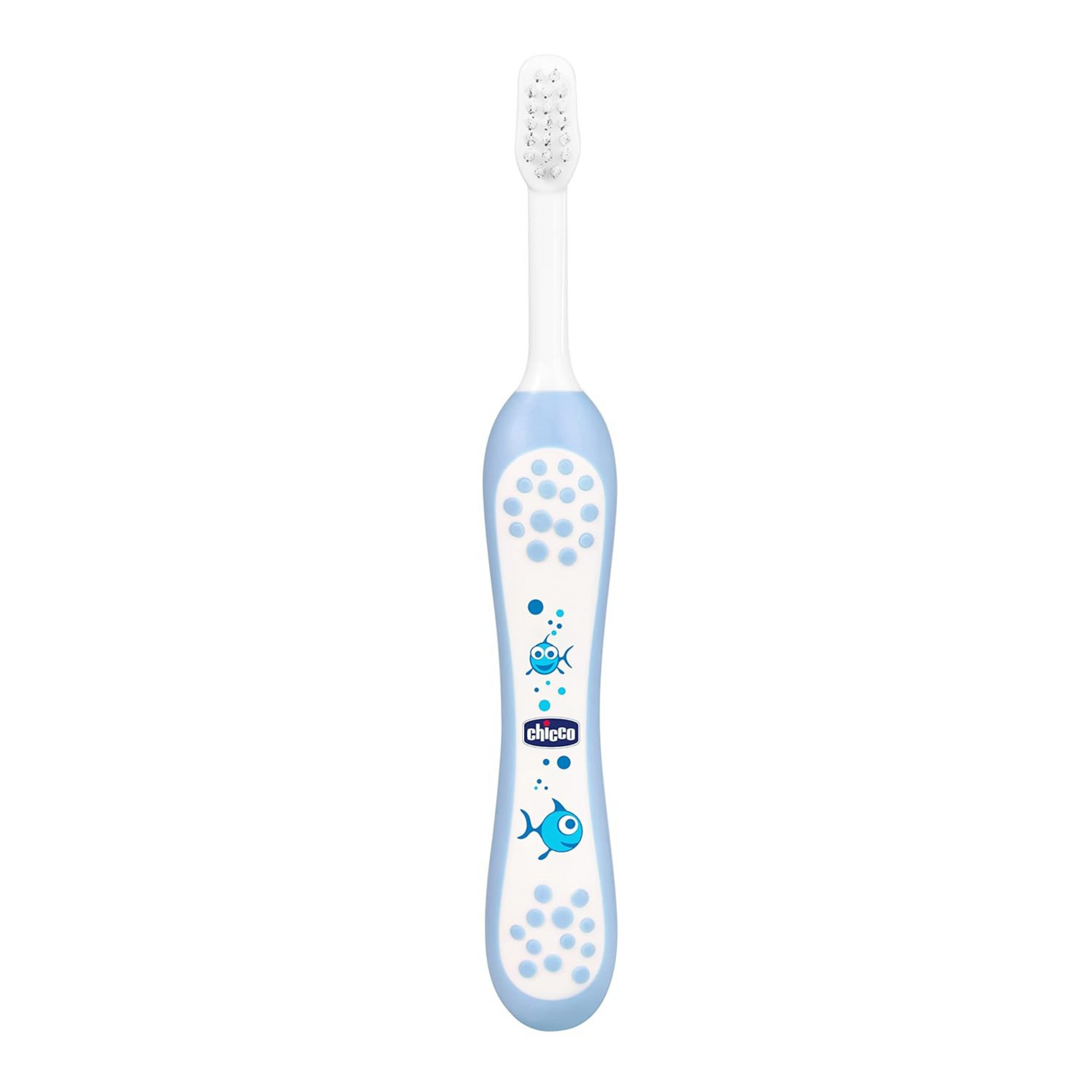 Chicco Baby Manual Toothbrush For Infants (6M-36M), Extra Soft Tapered Bristles Ideal For Milk Teeth | Bpa Free (Blue), 1 Count