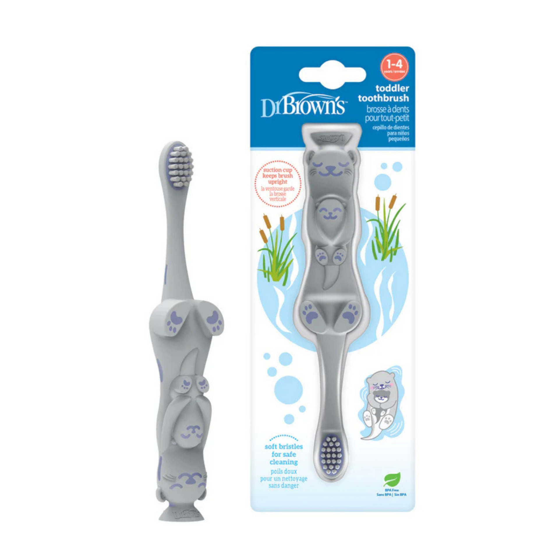 Dr. Brown's Toddler Baby Toothbrush-12 to 48M-Otter