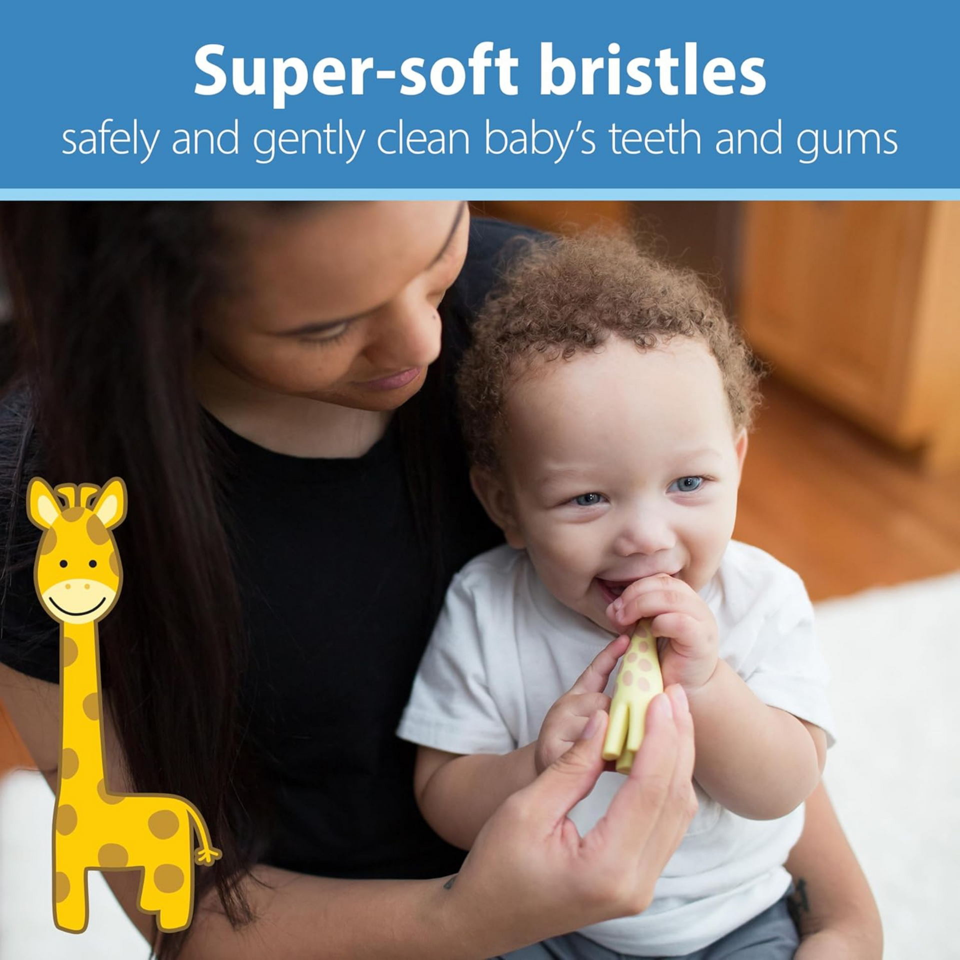 Dr. Brown's Infant-To-Toddler Toothbrush, Giraffe, Manual, Yellow, Pack of 1