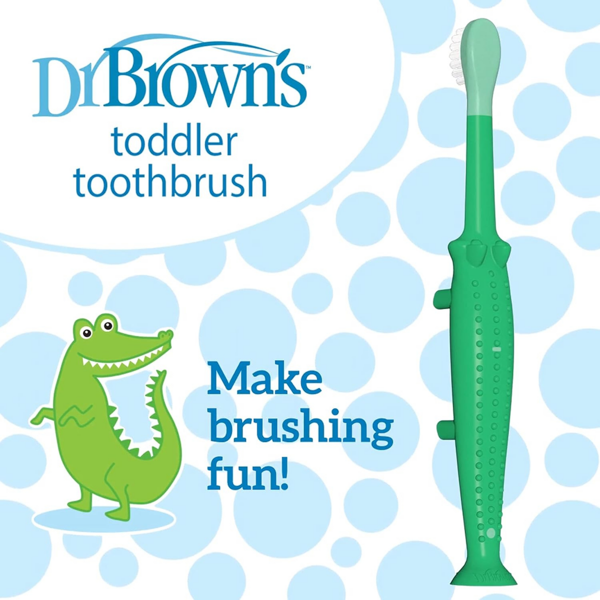 Dr. Brown's Infant-To-Toddler Manual Toothbrush, Green - 1.00 Count