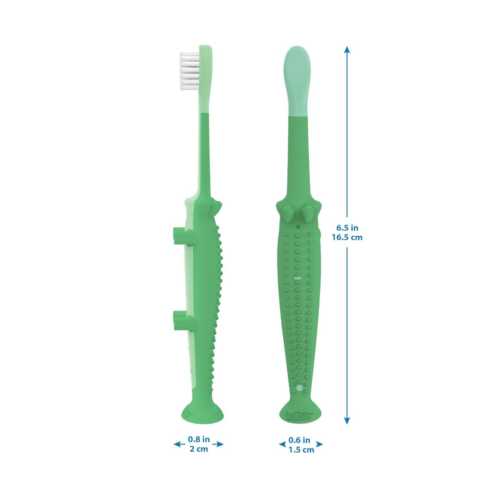 Dr. Brown's Infant-To-Toddler Manual Toothbrush, Green - 1.00 Count