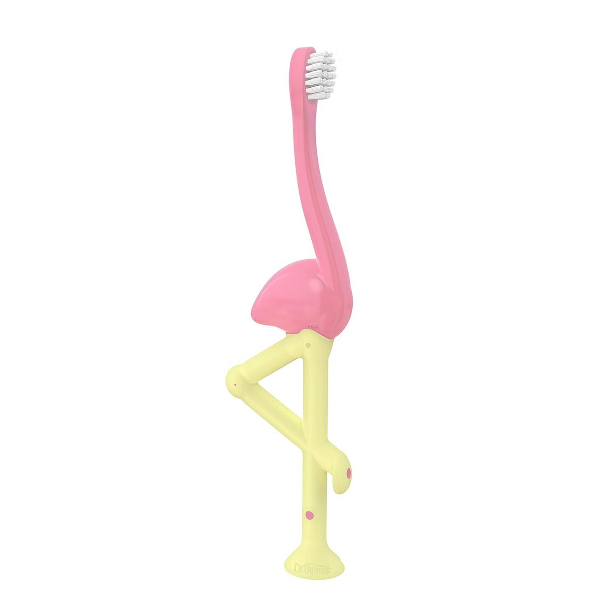 Dr. Brown's Toddler And Baby Manual Toothbrush, Flamingo, 1 Count, Multicolor