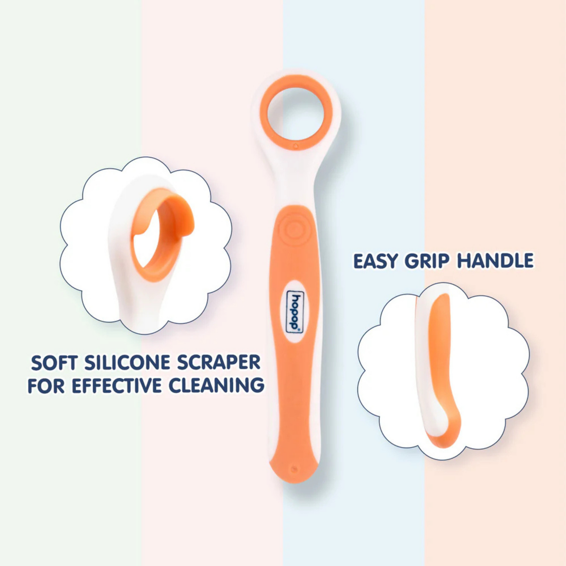 Hopop Soft and Gentle Rounded Edges Tongue Cleaner