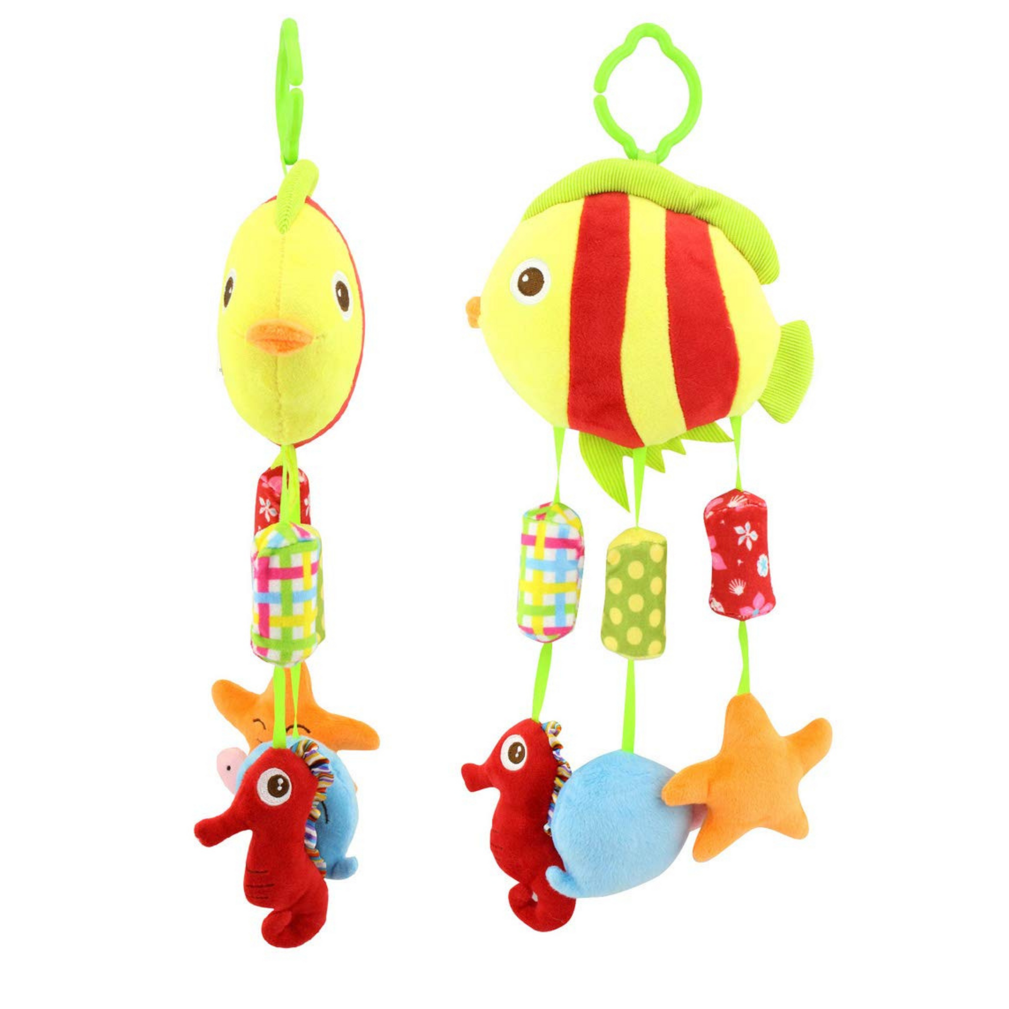 Smile Baby™ Baby Crib & Stroller Plush Playing Toy Car Hanging Rattles Multi desgine (Big Fish)