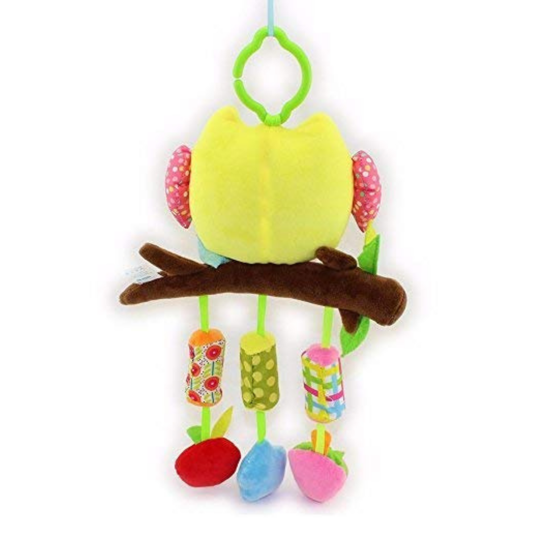 Smile Baby™ Baby Crib & Stroller Plush Playing Toy Car Hanging Rattles Multi desgine (Owl Yellow)