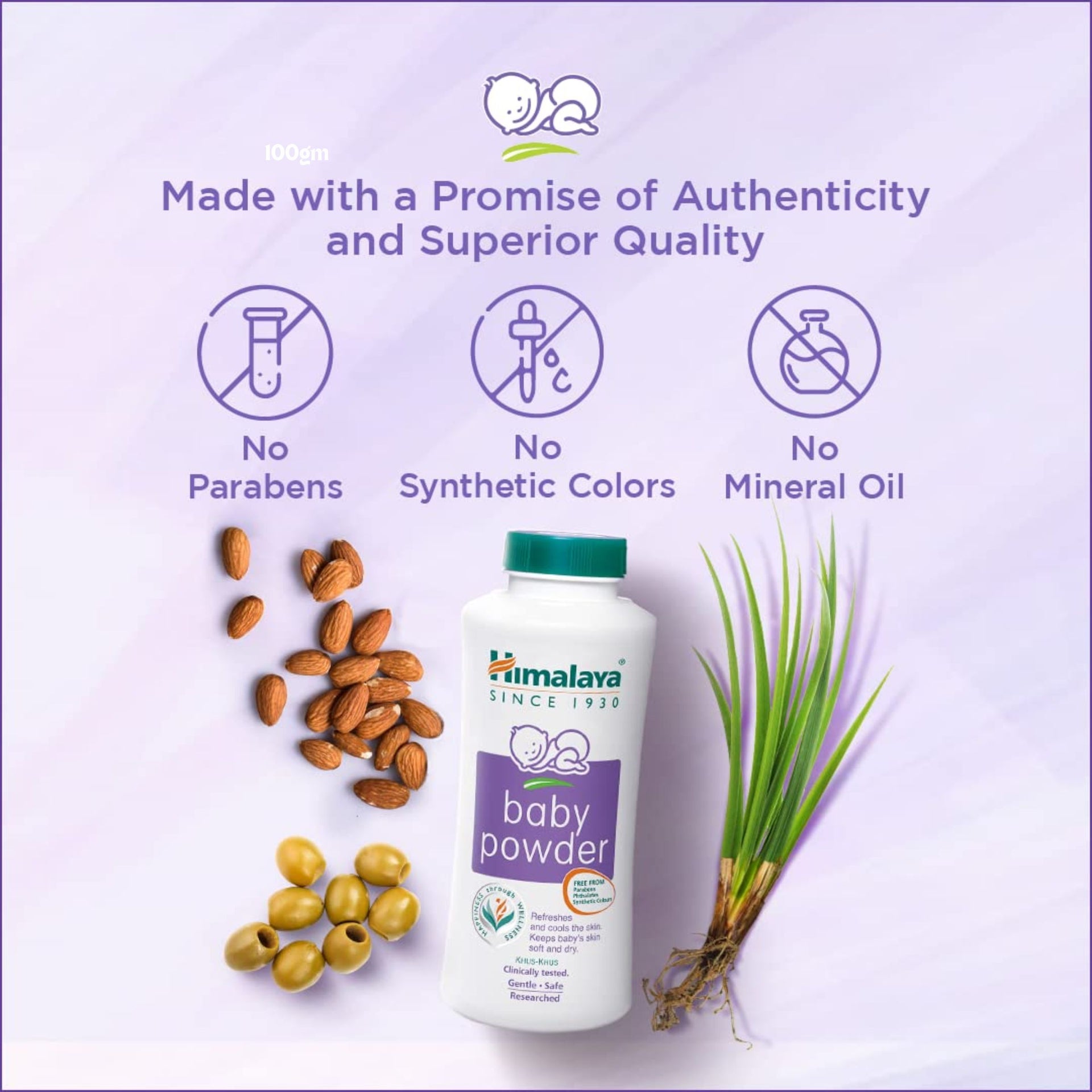 Himalaya’s Baby Powder is formulated with herbal ingredients which helps keeps baby’s skin cool and comfortable.