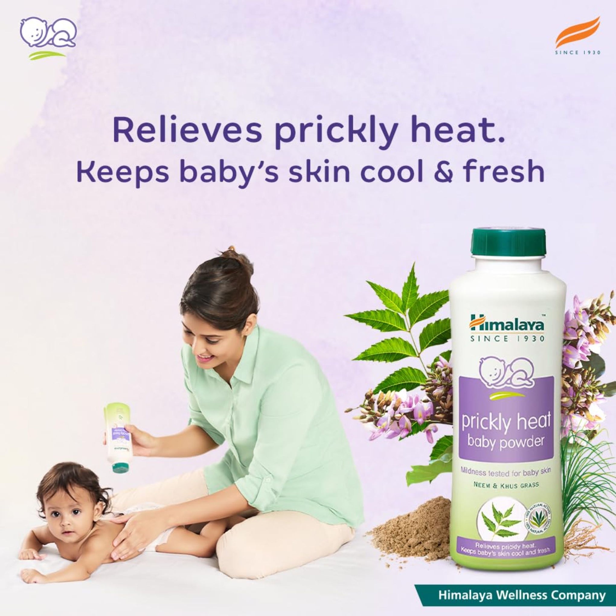 Himalaya Baby Prickly Heat Powder with Vetiver and Neem,  200g