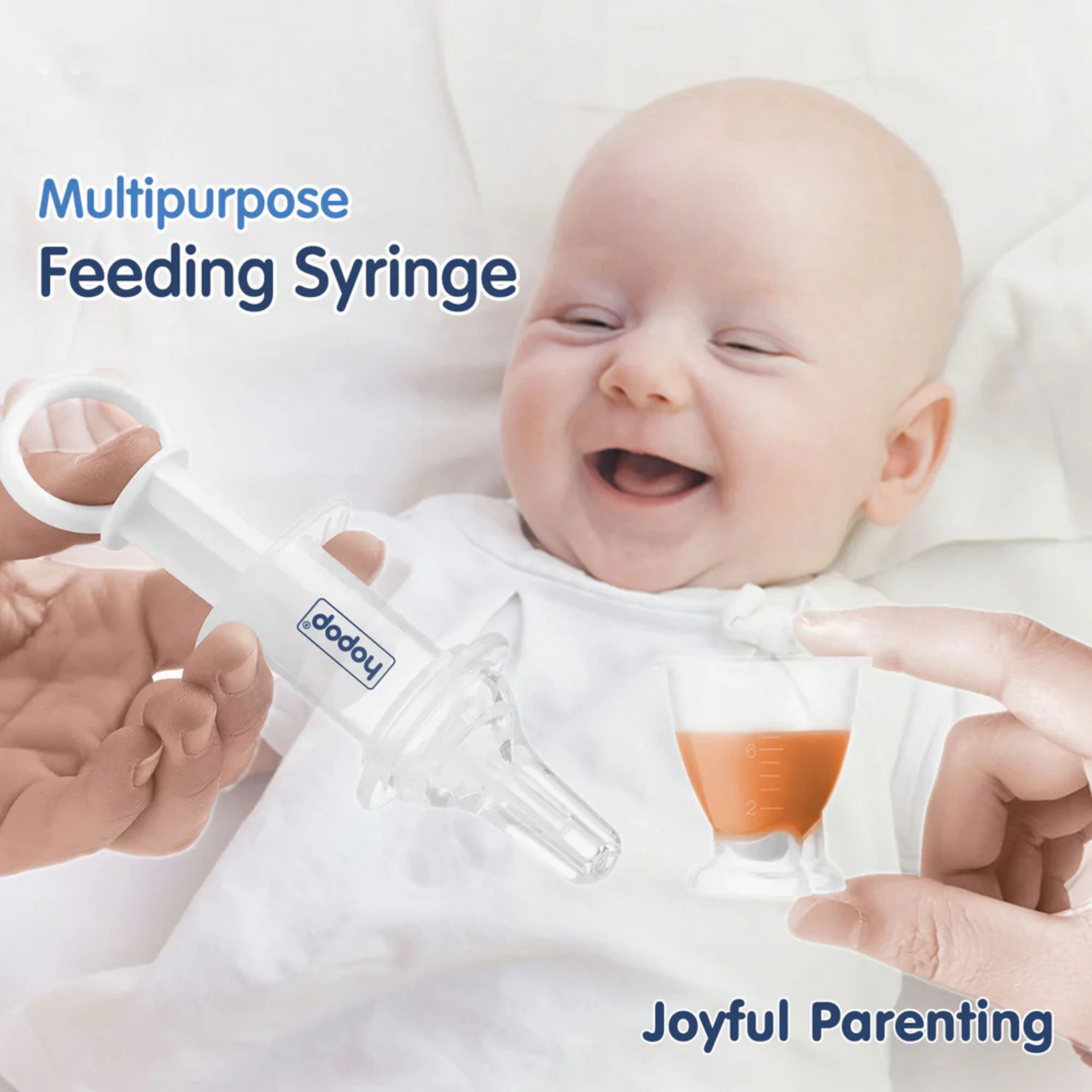 Hopop Multipurpose Baby Oral Medicine Dispenser / Feeding Syringe -White