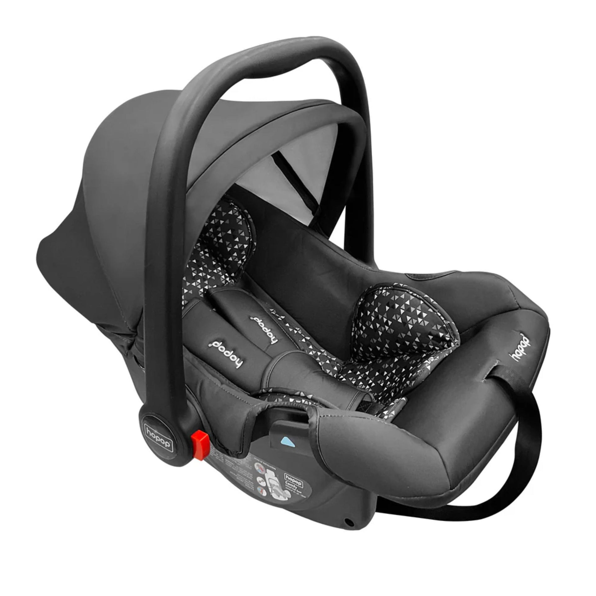 Hopop Baby Car Seat | 4 in 1 Multi-Purpose Infants Car Seat /Carry Cot /Rocker /Feeding Chair for 0 to 15 Months | 3 Point Adjustable Safety Belt Car Seat for Baby | Weight Capacity Up to 13 Kgs.